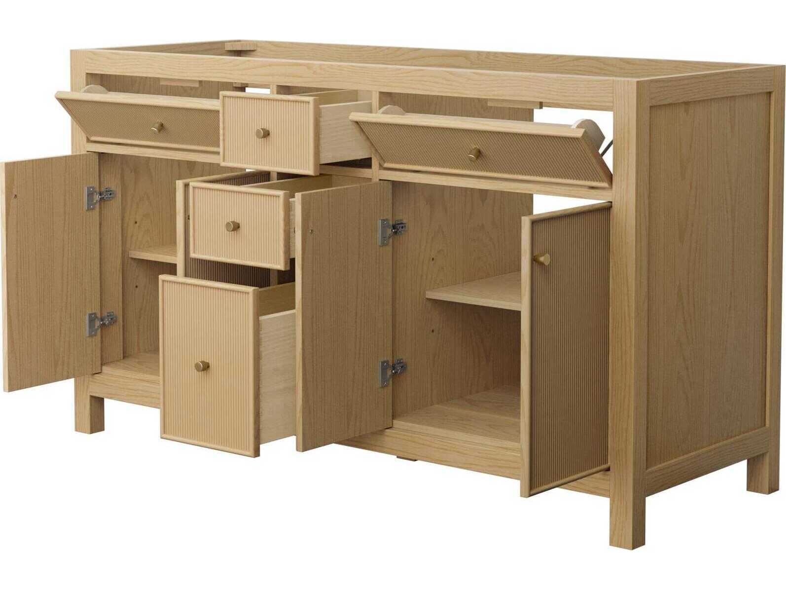 Wyndham Collection Pendry 59" Tanned Oak Vanity