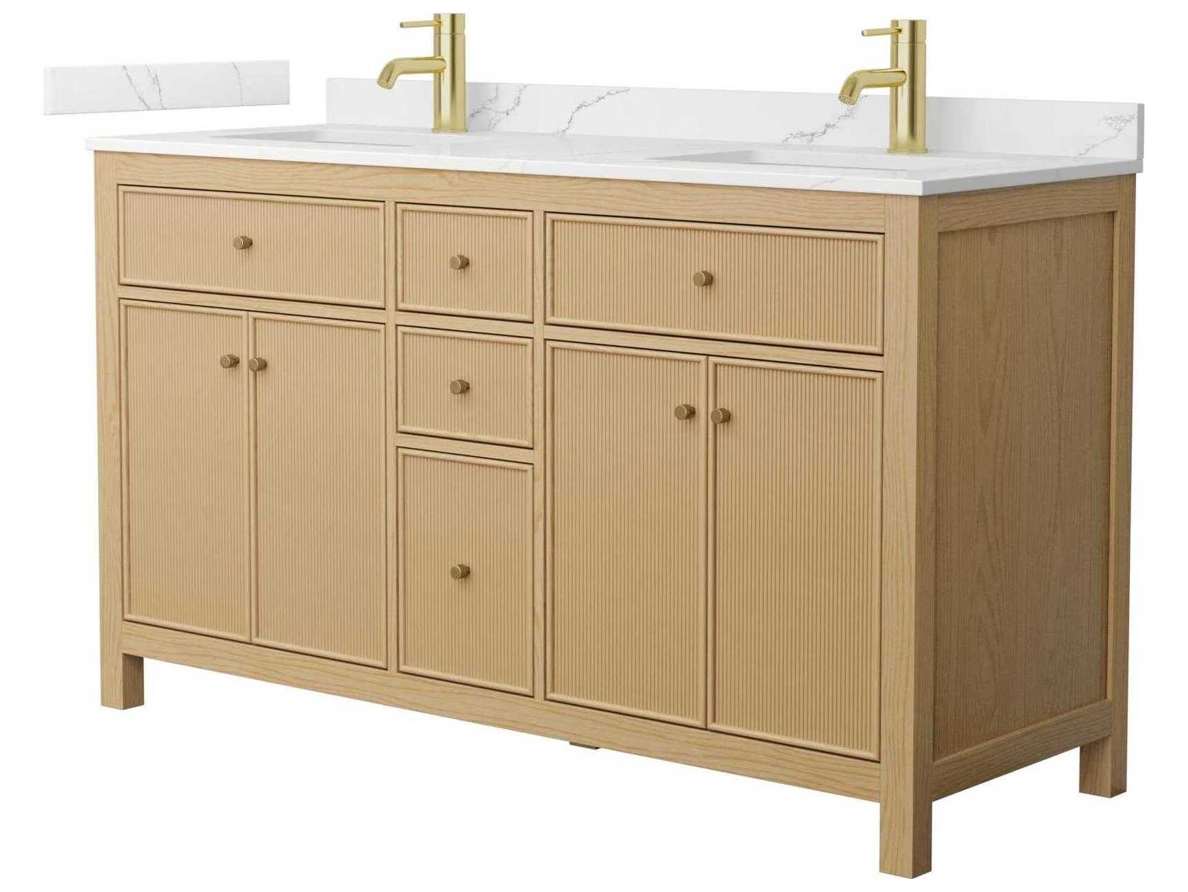 Wyndham Collection Pendry 60" Tanned Oak Vanity