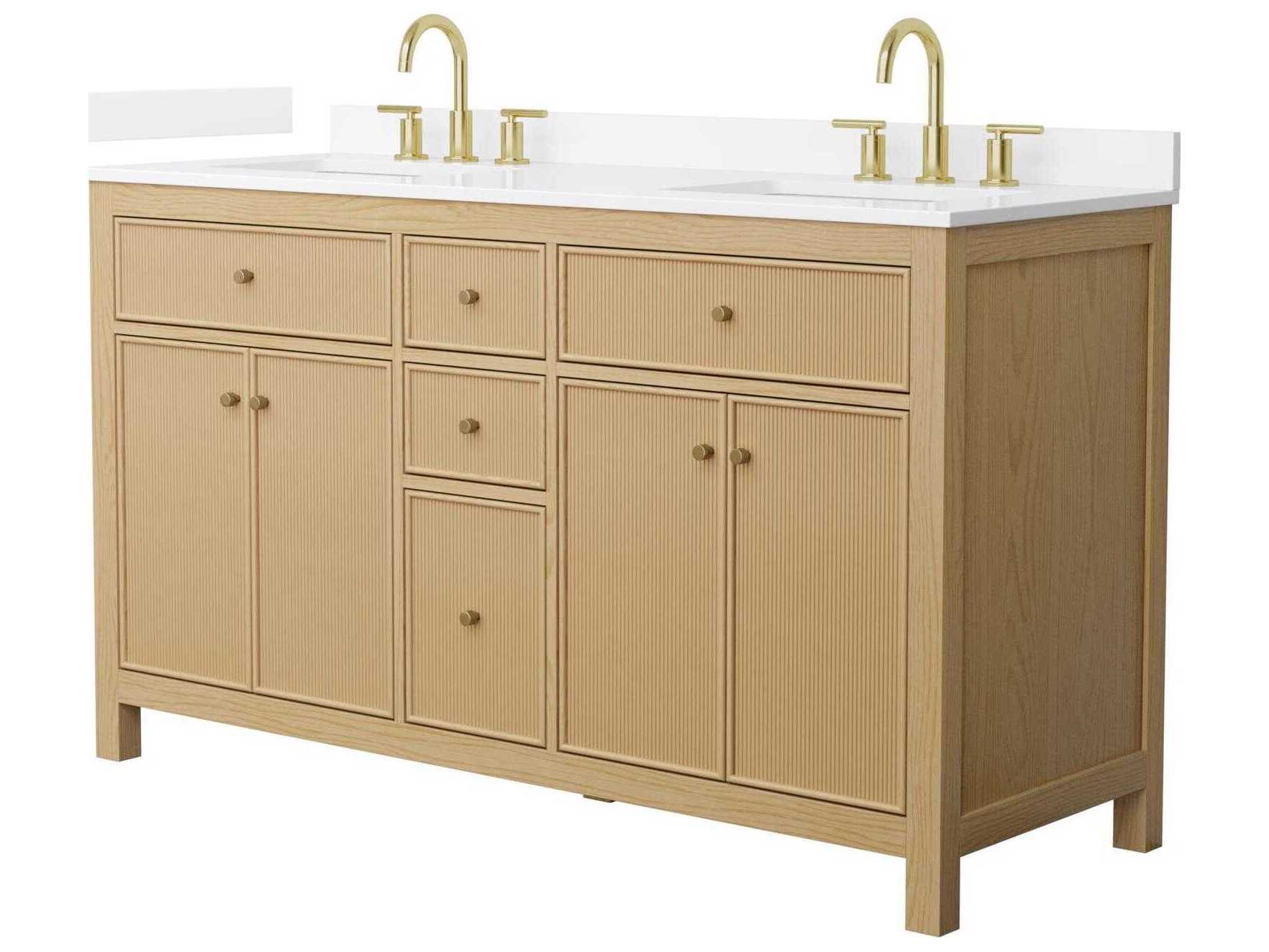 Wyndham Collection Pendry 60" Tanned Oak Vanity