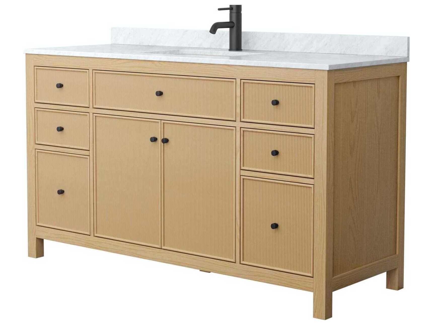 Wyndham Collection Pendry 60" Tanned Oak Vanity