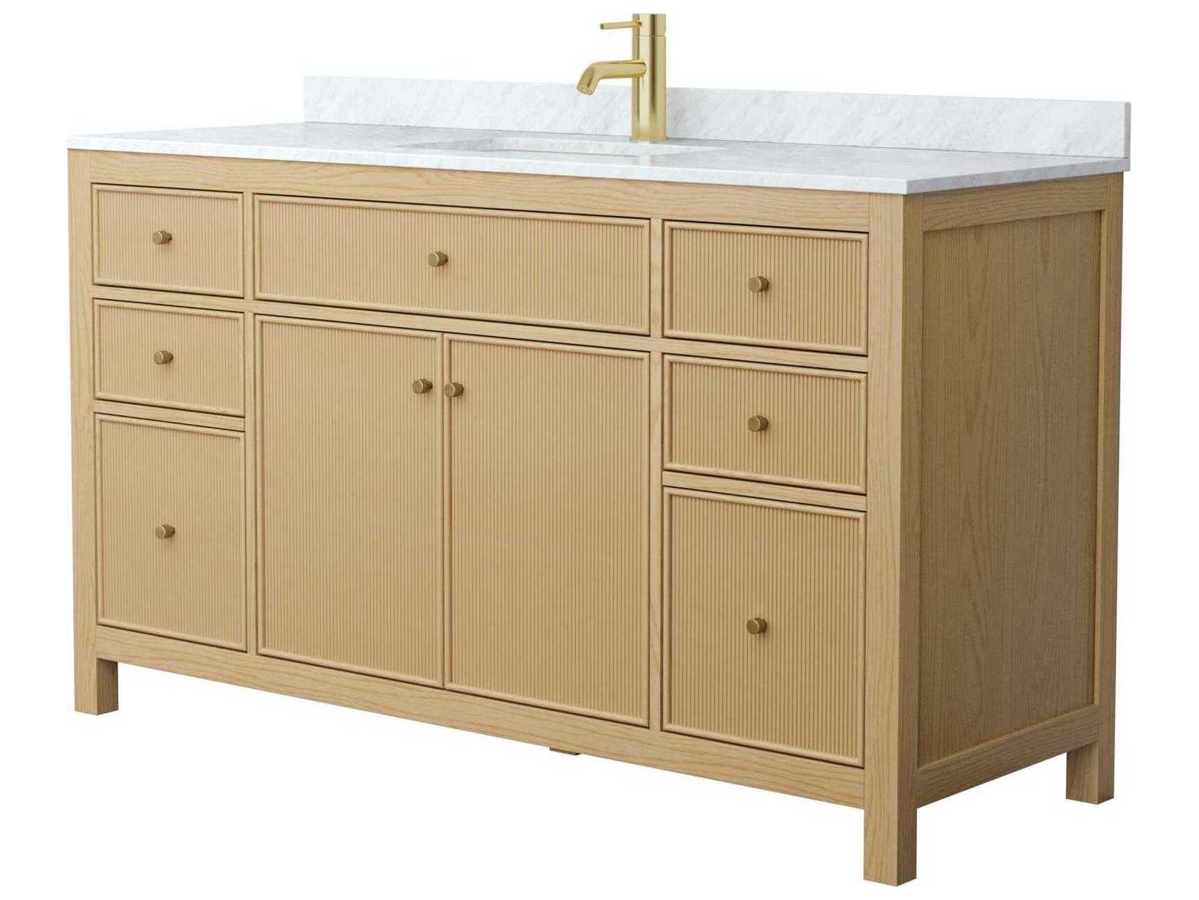 Wyndham Collection Pendry 60" Tanned Oak Vanity