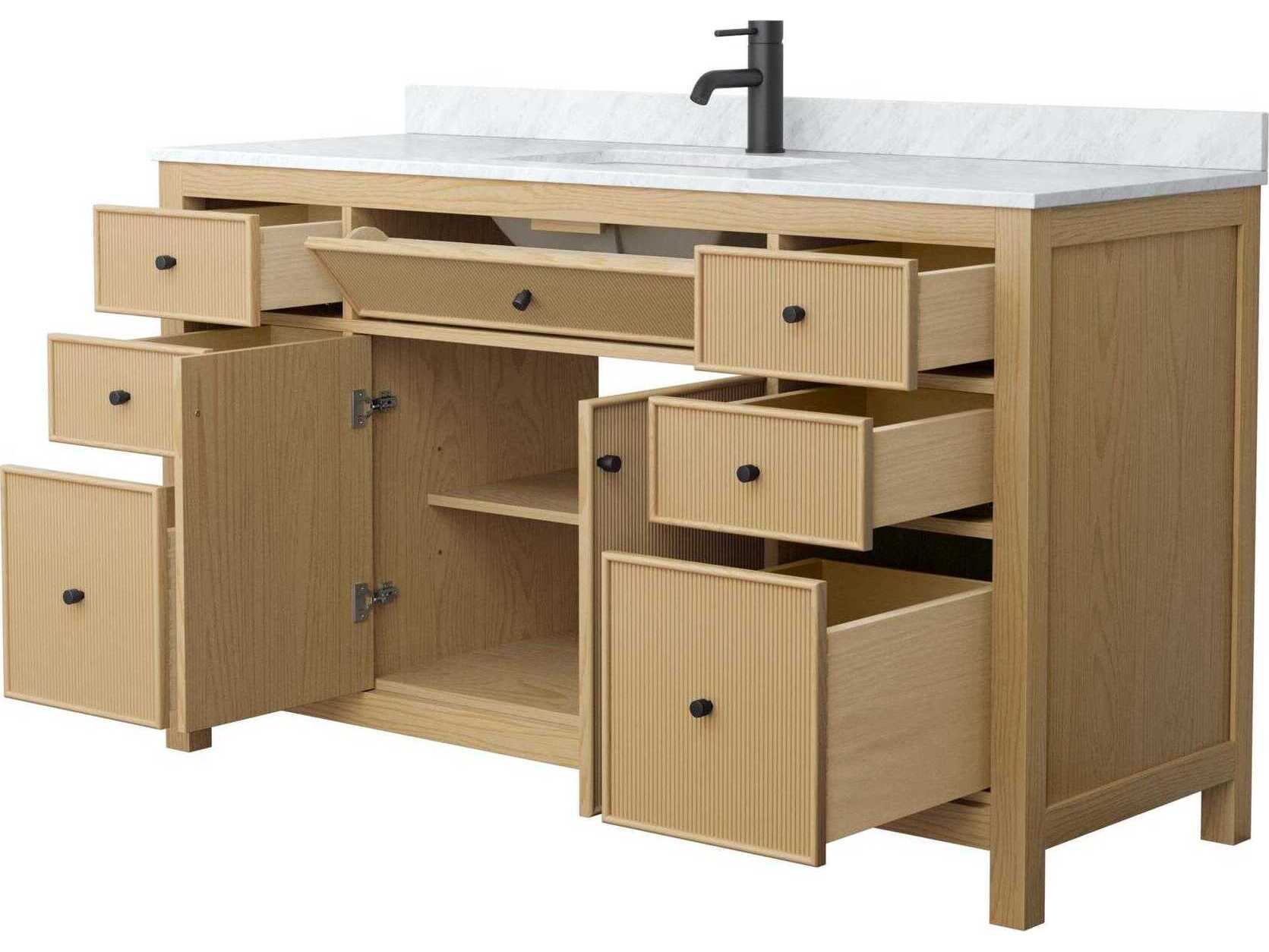 Wyndham Collection Pendry 60" Tanned Oak Vanity