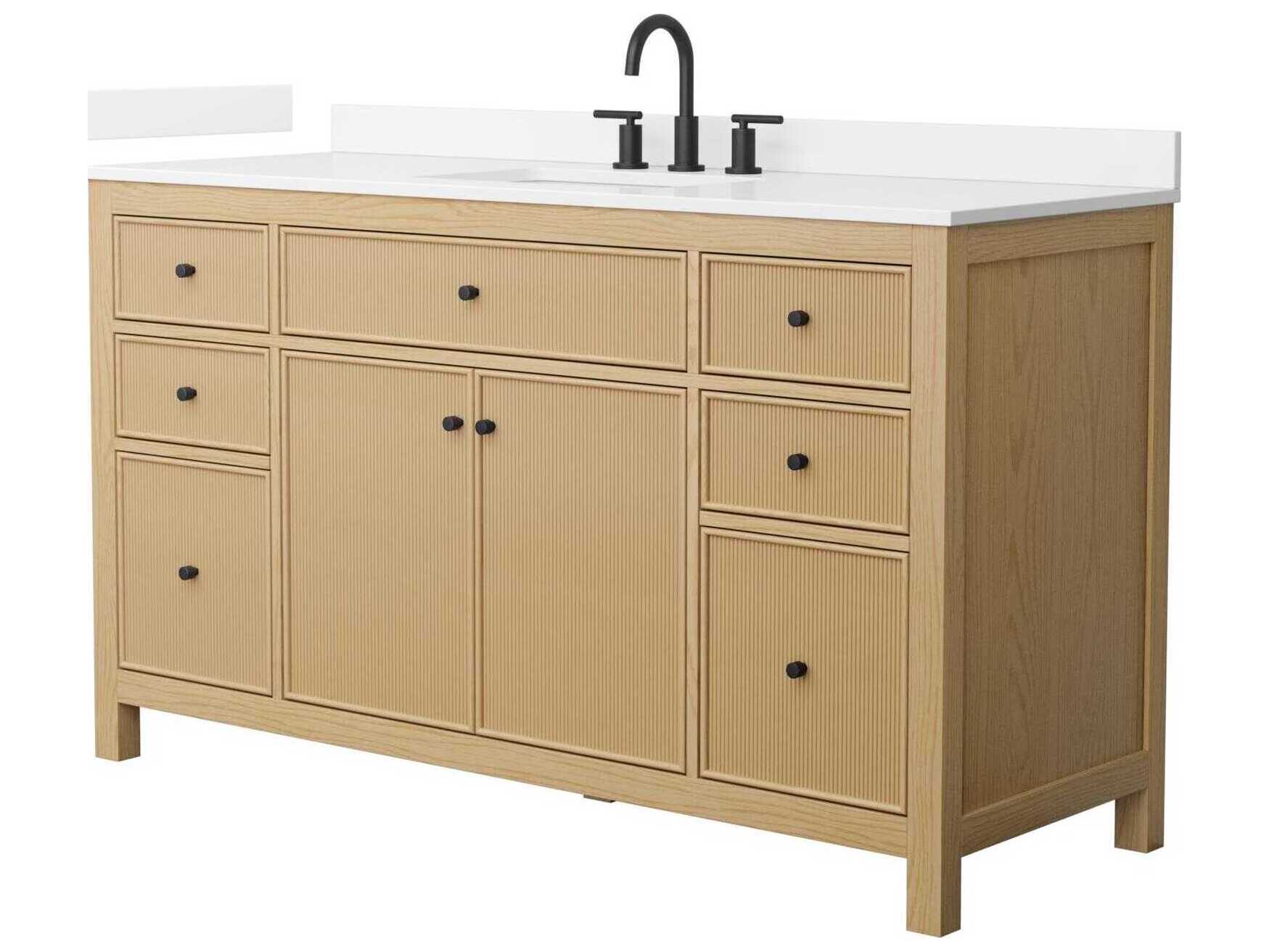 Wyndham Collection Pendry 60" Tanned Oak Vanity
