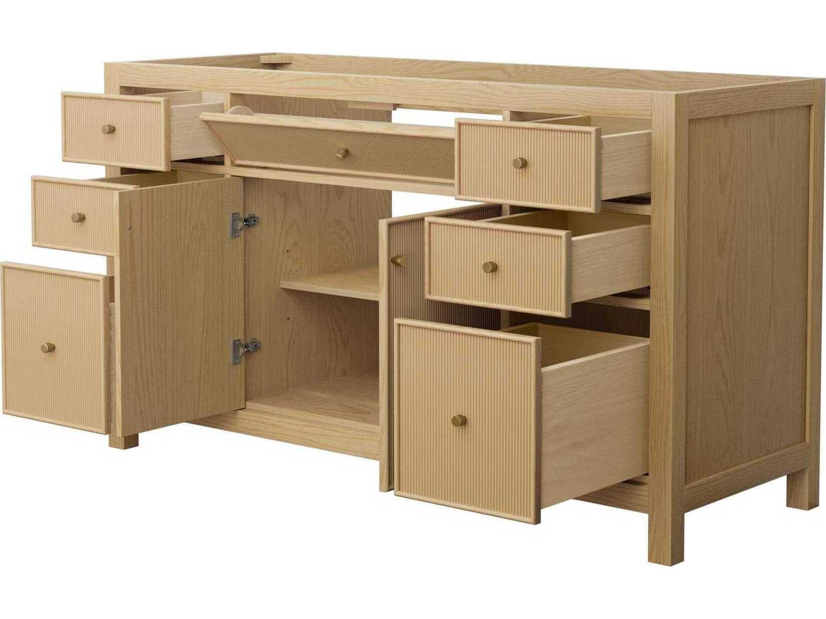 Wyndham Collection Pendry 59" Tanned Oak Vanity