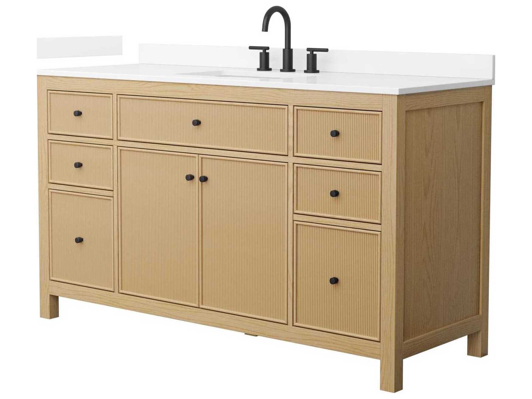 Wyndham Collection Pendry 60" Tanned Oak Vanity