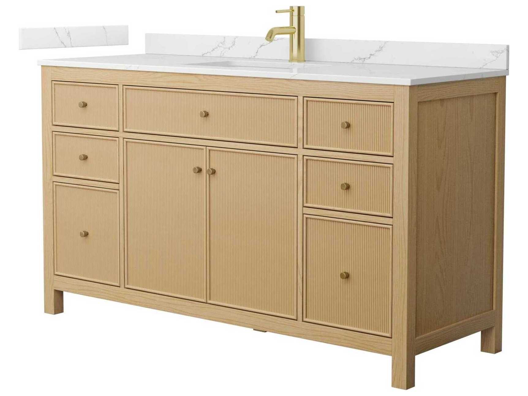 Wyndham Collection Pendry 60" Tanned Oak Vanity