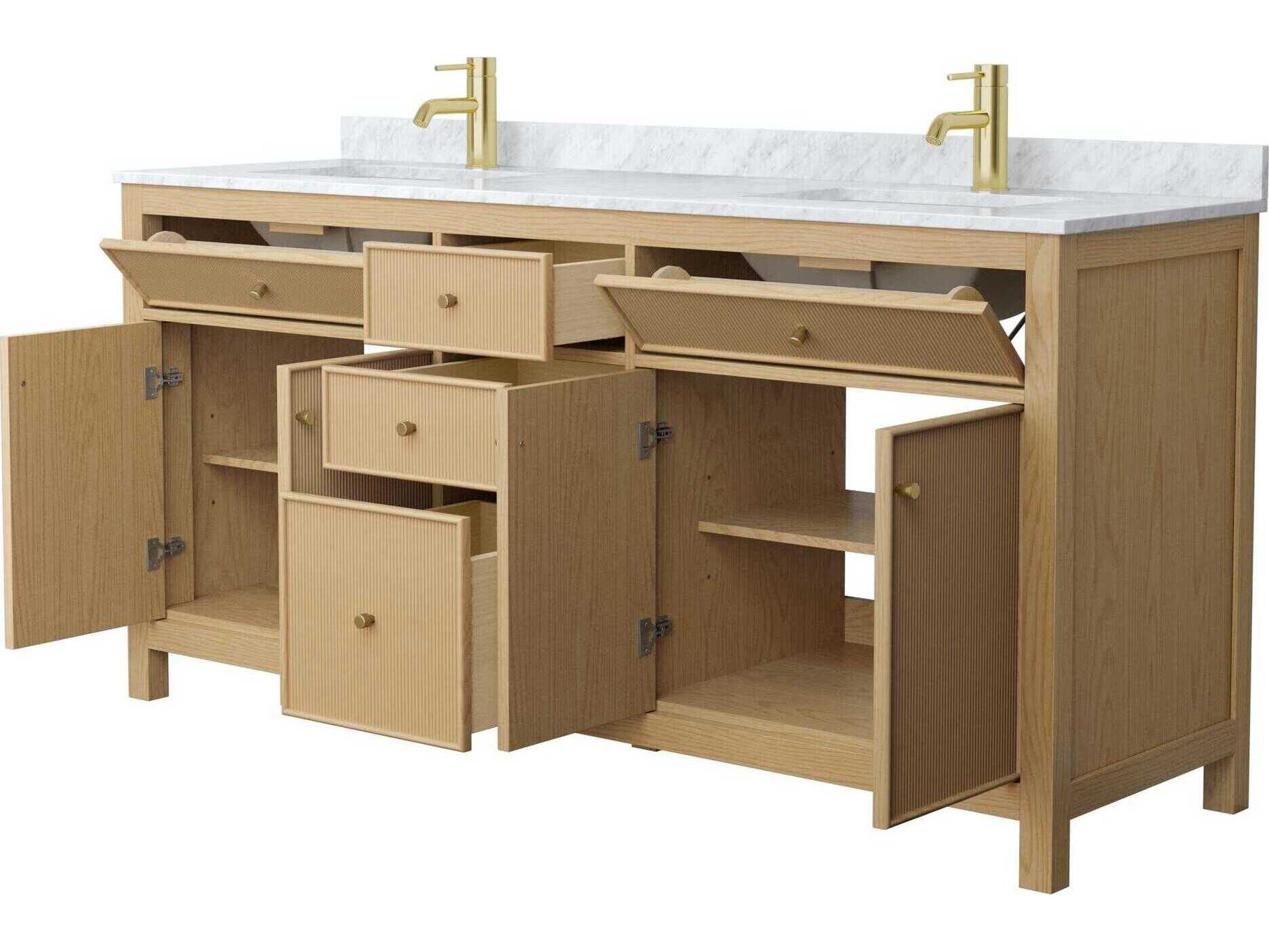Wyndham Collection Pendry 72" Tanned Oak Vanity