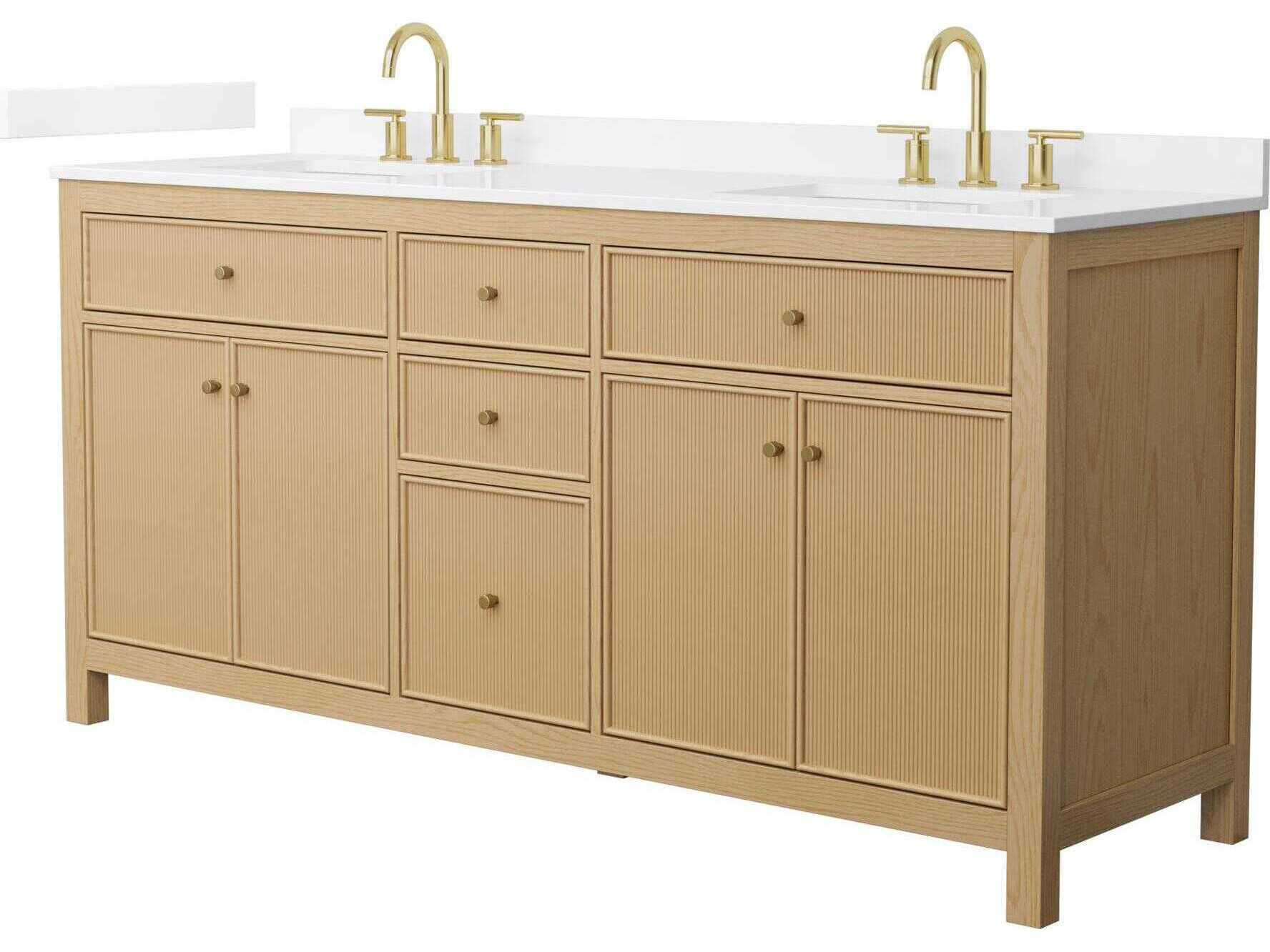 Wyndham Collection Pendry 72" Tanned Oak Vanity