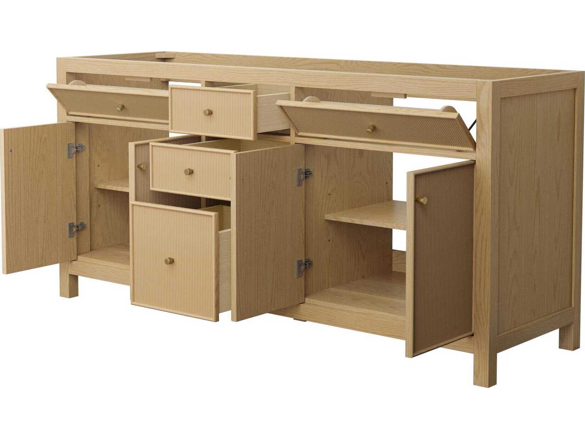 Wyndham Collection Pendry 71" Tanned Oak Vanity