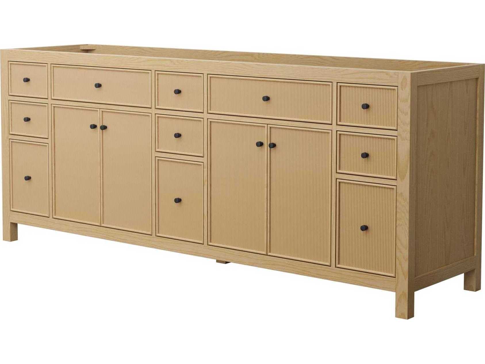 Wyndham Collection Pendry 83" Tanned Oak Vanity