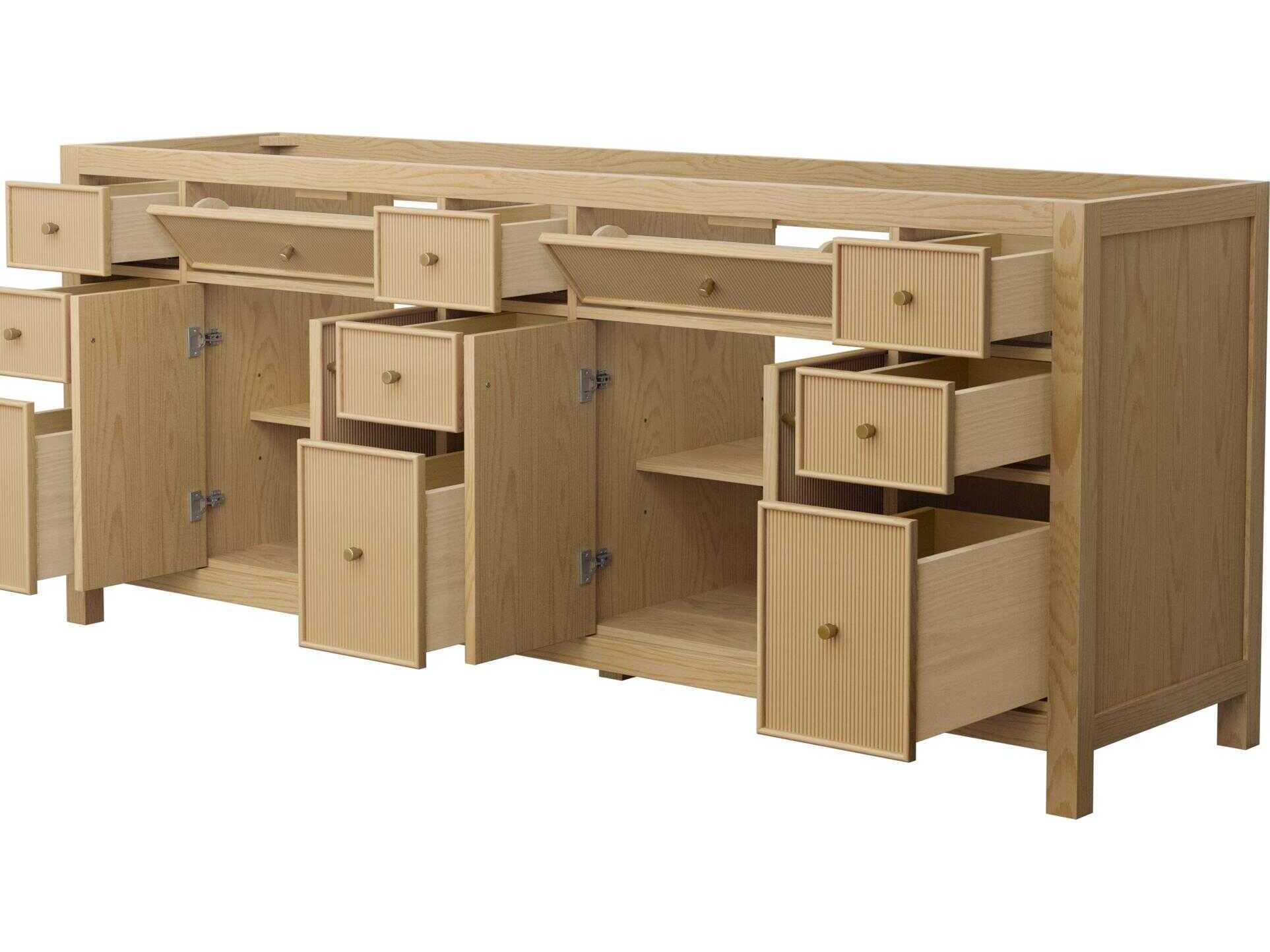 Wyndham Collection Pendry 83" Tanned Oak Vanity