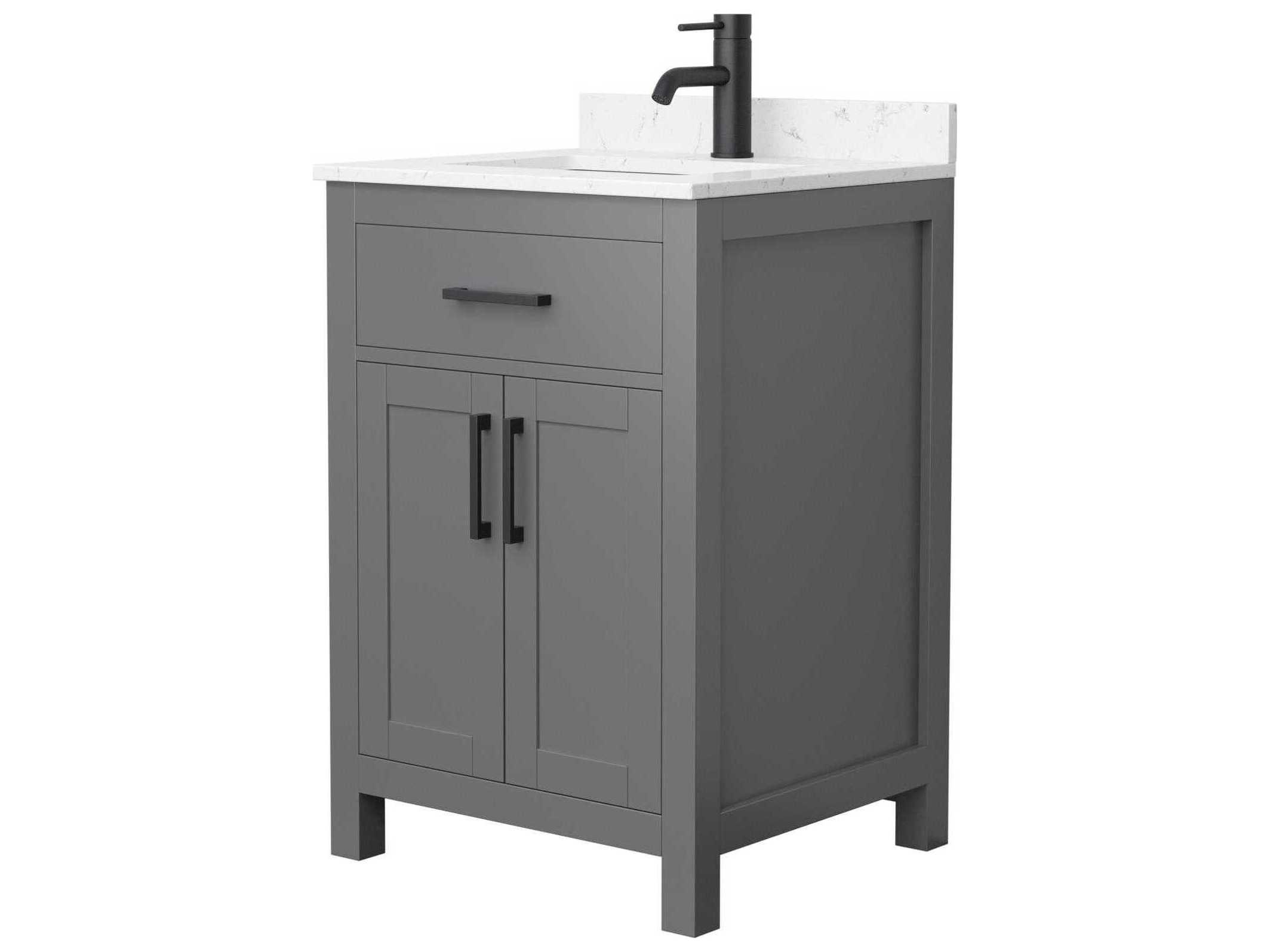 Wyndham Collection Beckett 24" Dark Gray Vanity