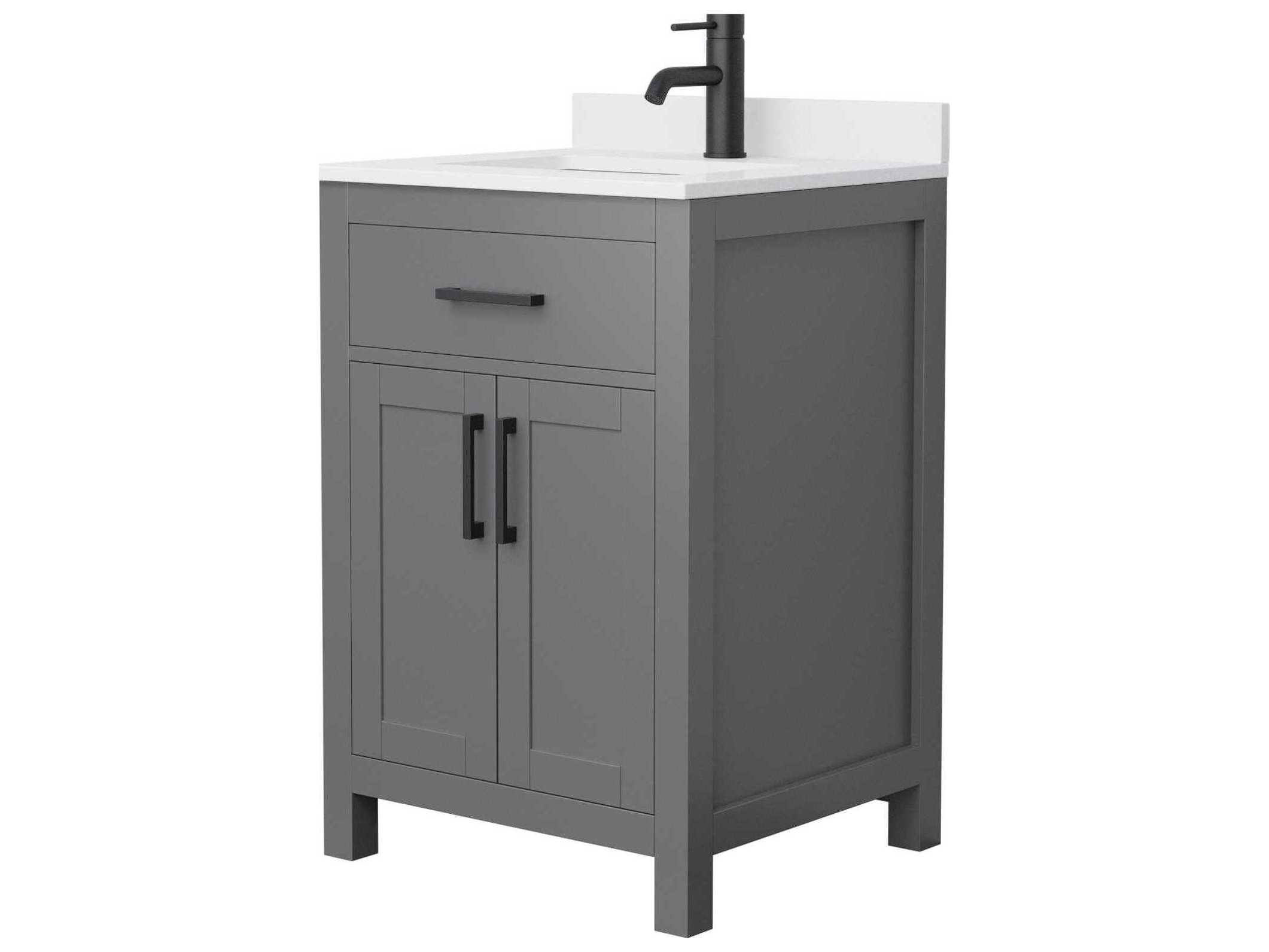 Wyndham Collection Beckett 24" Dark Gray Vanity