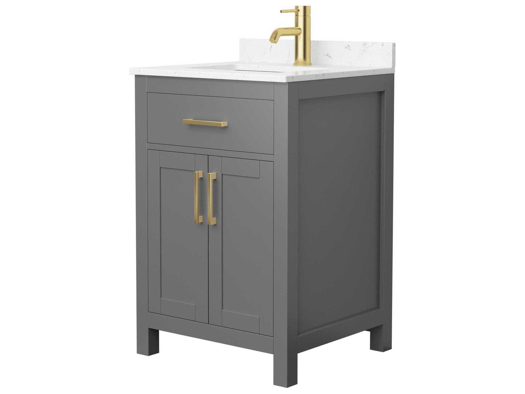 Wyndham Collection Beckett 24" Dark Gray Vanity