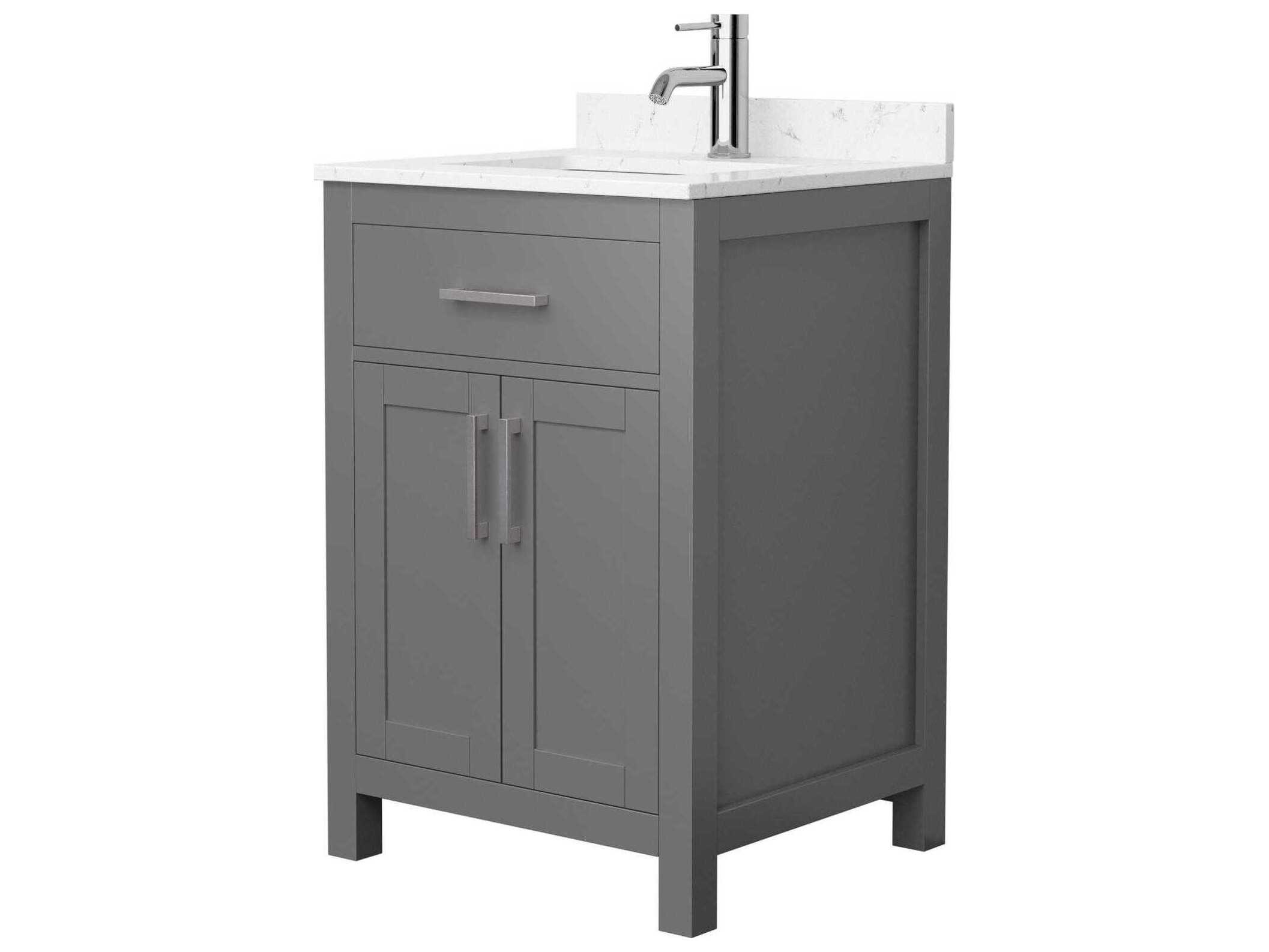 Wyndham Collection Beckett 24" Dark Gray Vanity