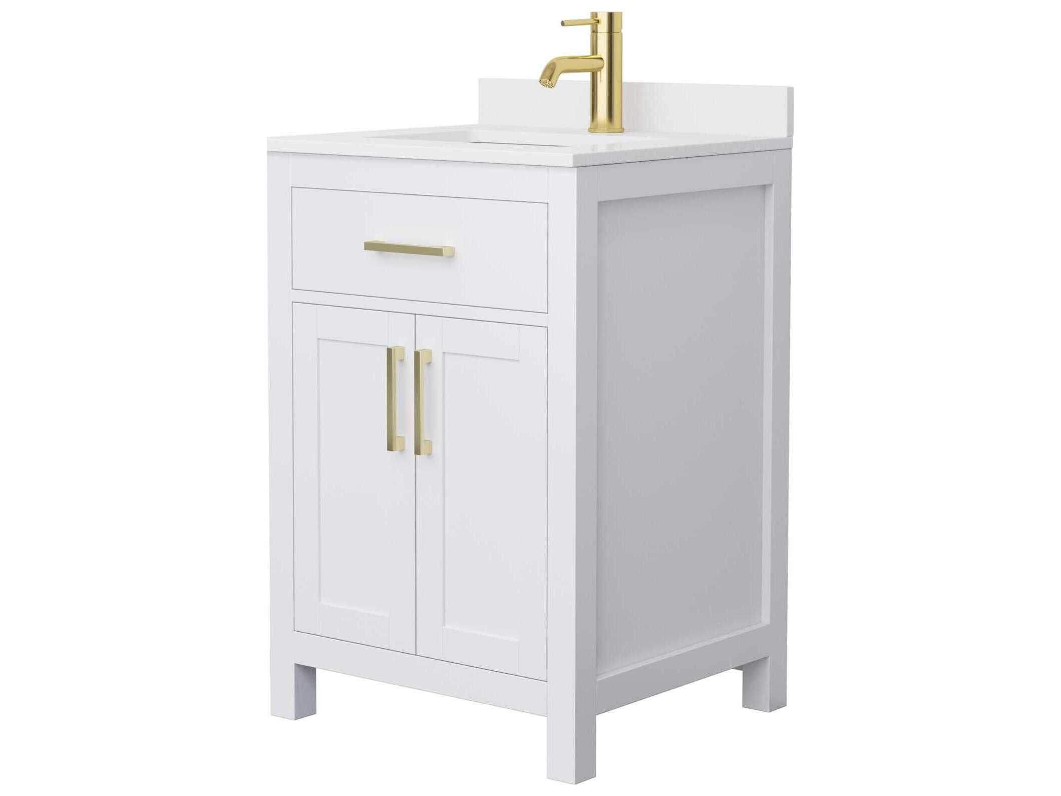 Wyndham Collection Beckett 24" White Vanity