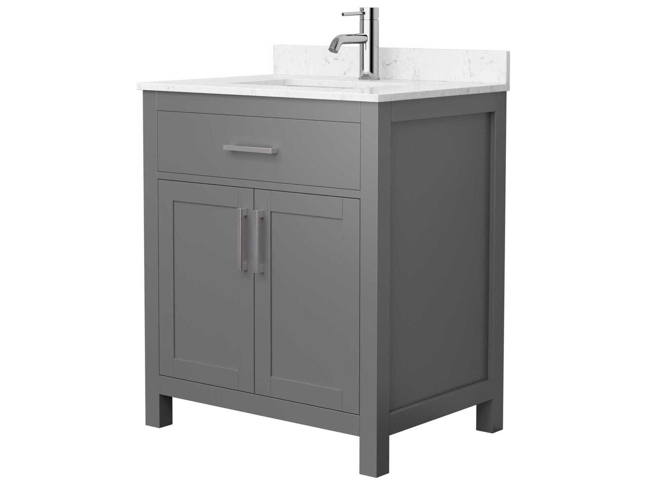 Wyndham Collection Beckett 30" Dark Gray Vanity