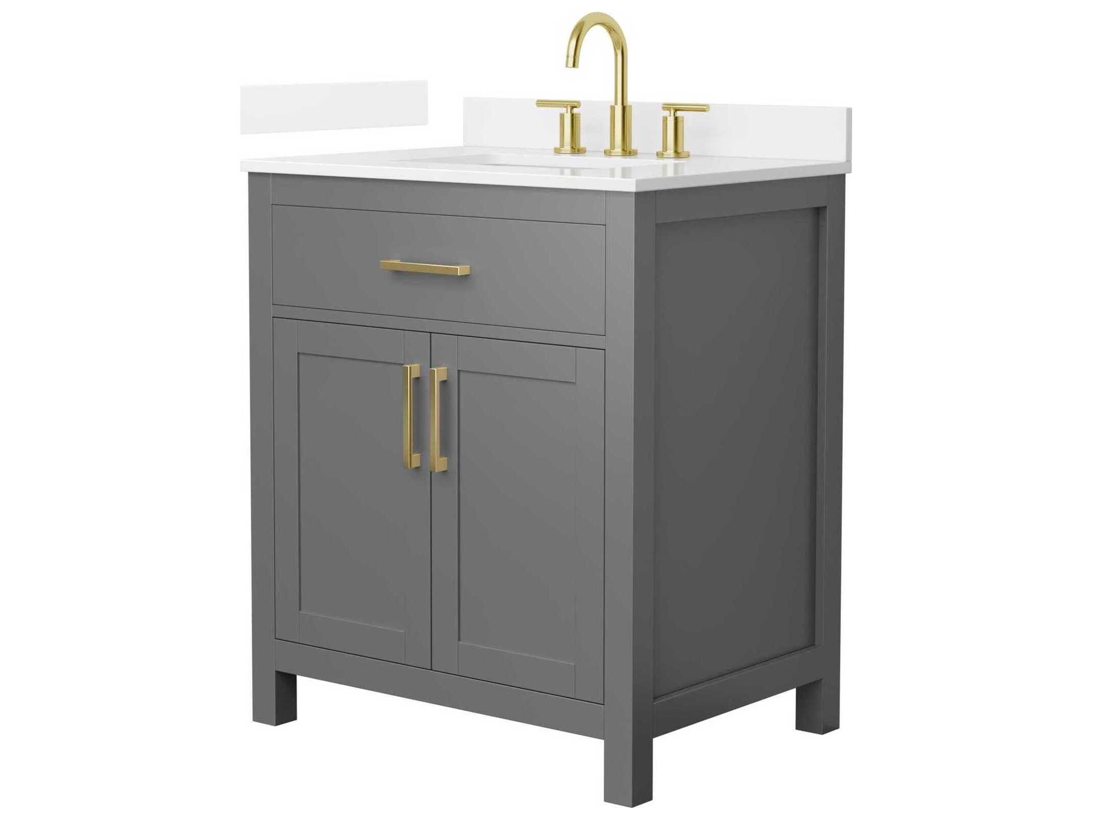Wyndham Collection Beckett 30" Dark Gray Vanity