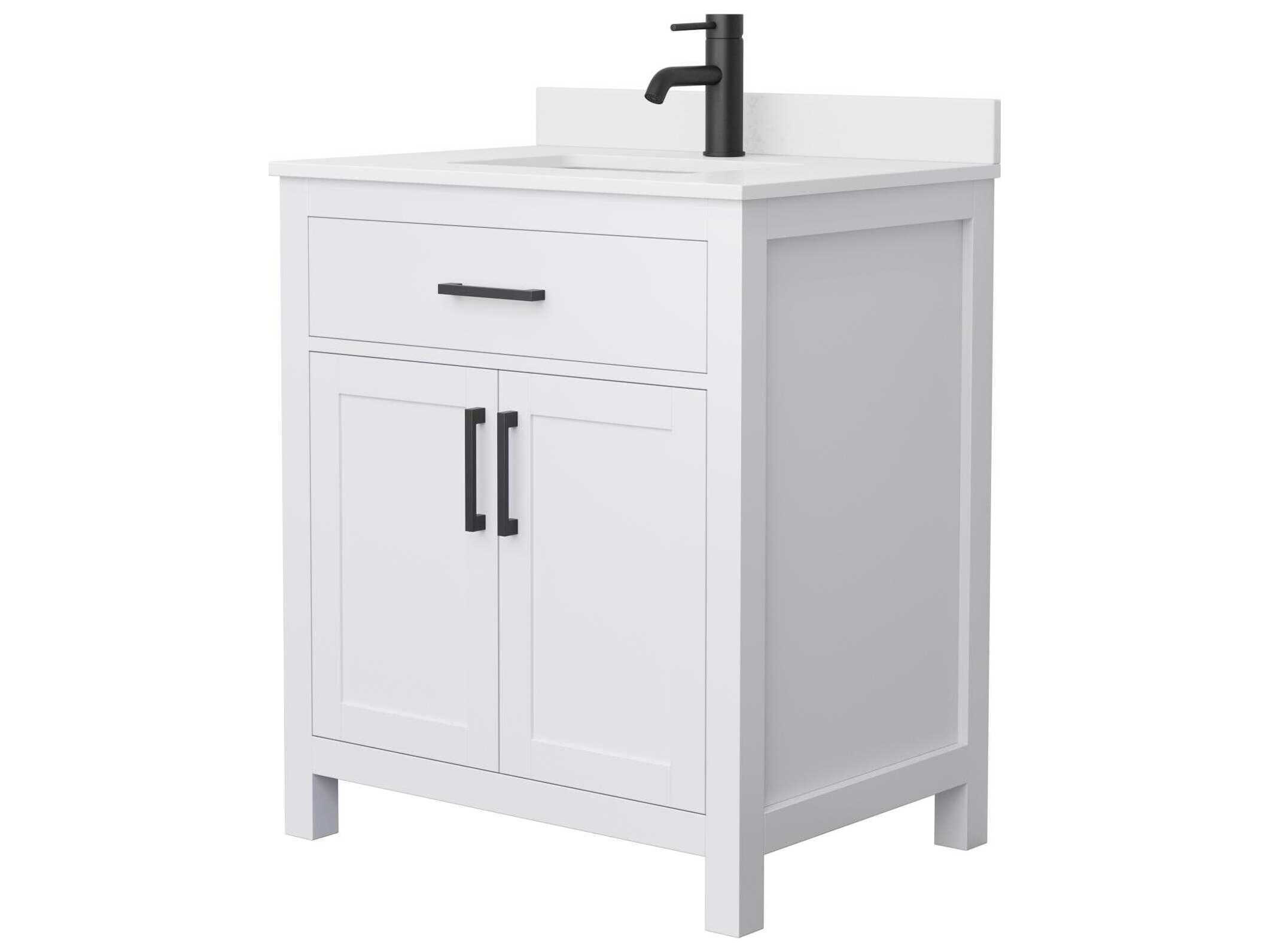Wyndham Collection Beckett 30" White Vanity