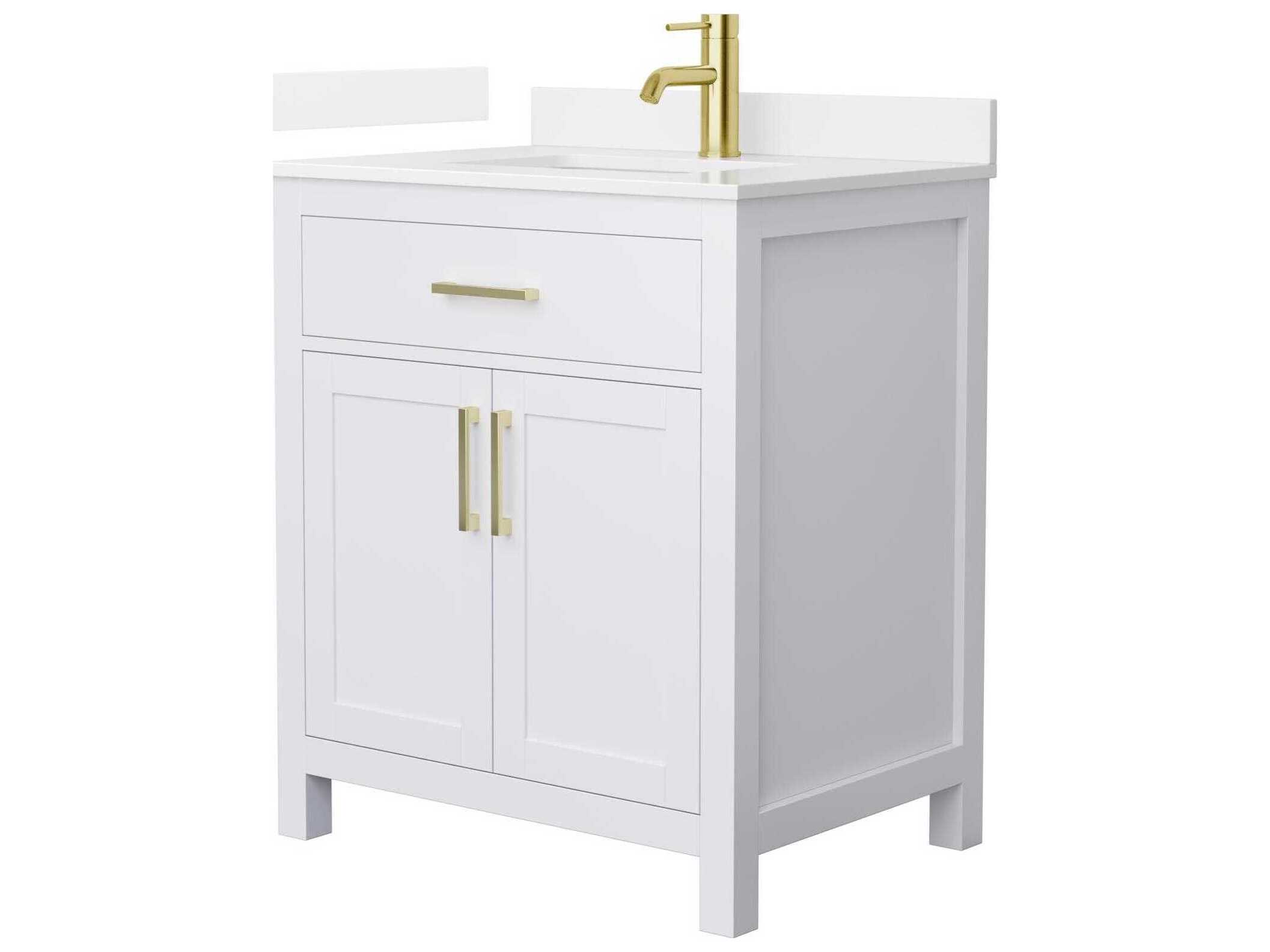 Wyndham Collection Beckett 30" White Vanity