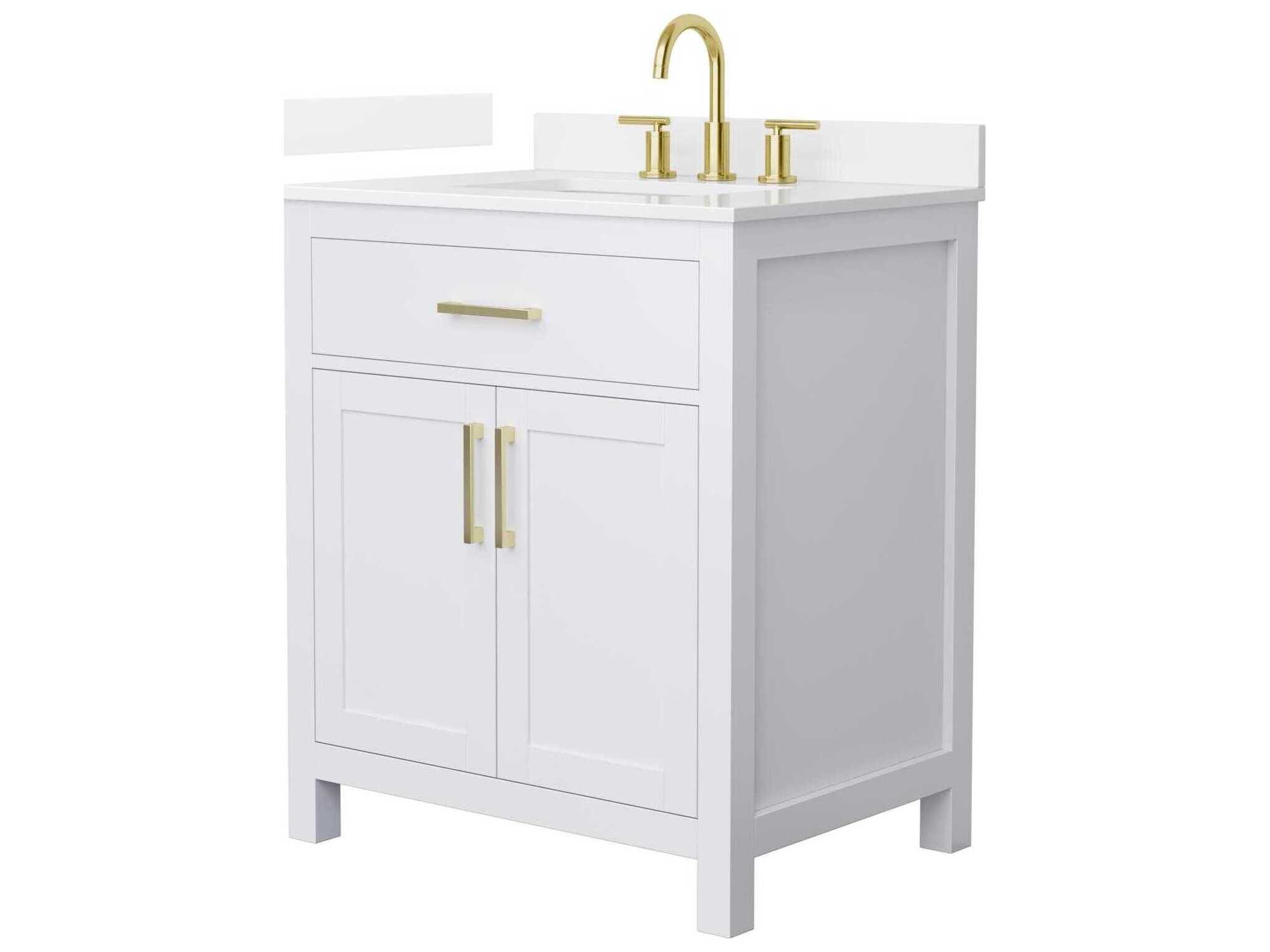 Wyndham Collection Beckett 30" White Vanity