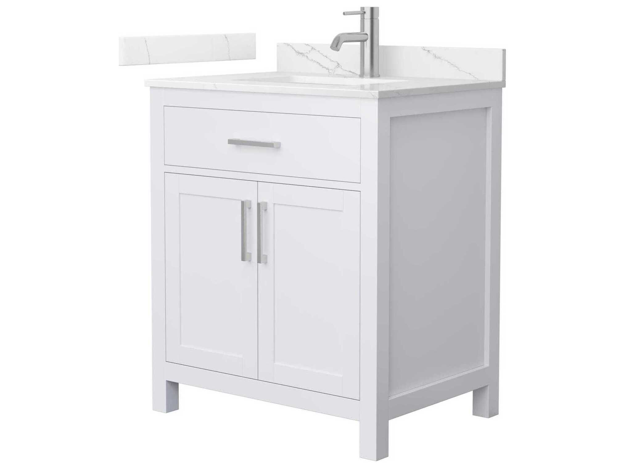 Wyndham Collection Beckett 30" White Vanity
