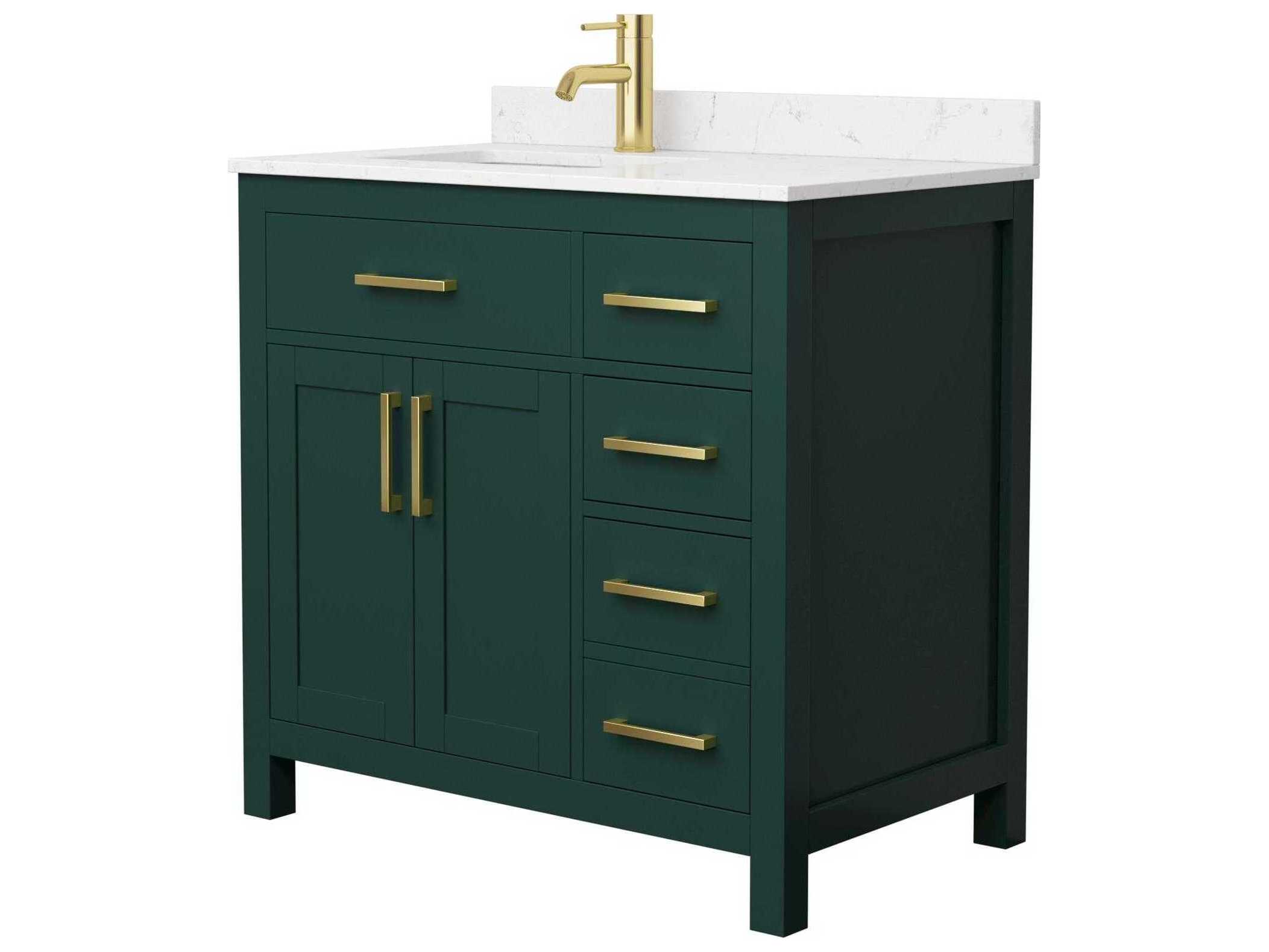 Wyndham Collection Beckett 36" Green Vanity