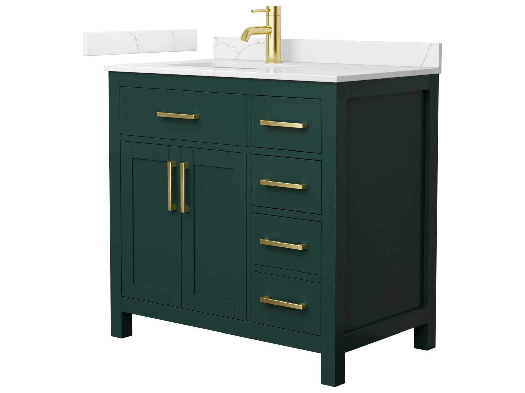 Wyndham Collection Beckett 36" Green Vanity