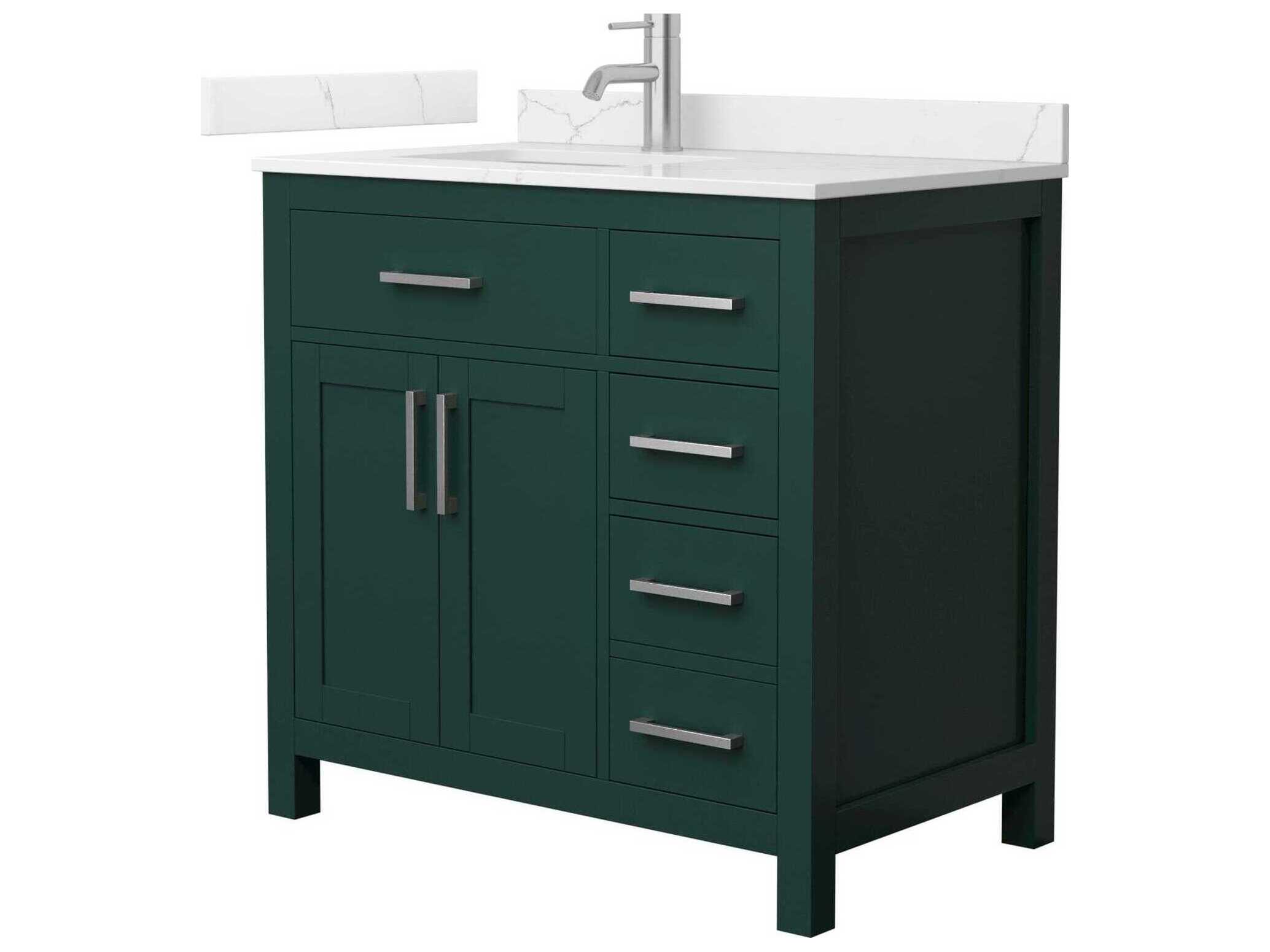 Wyndham Collection Beckett 36" Green Vanity