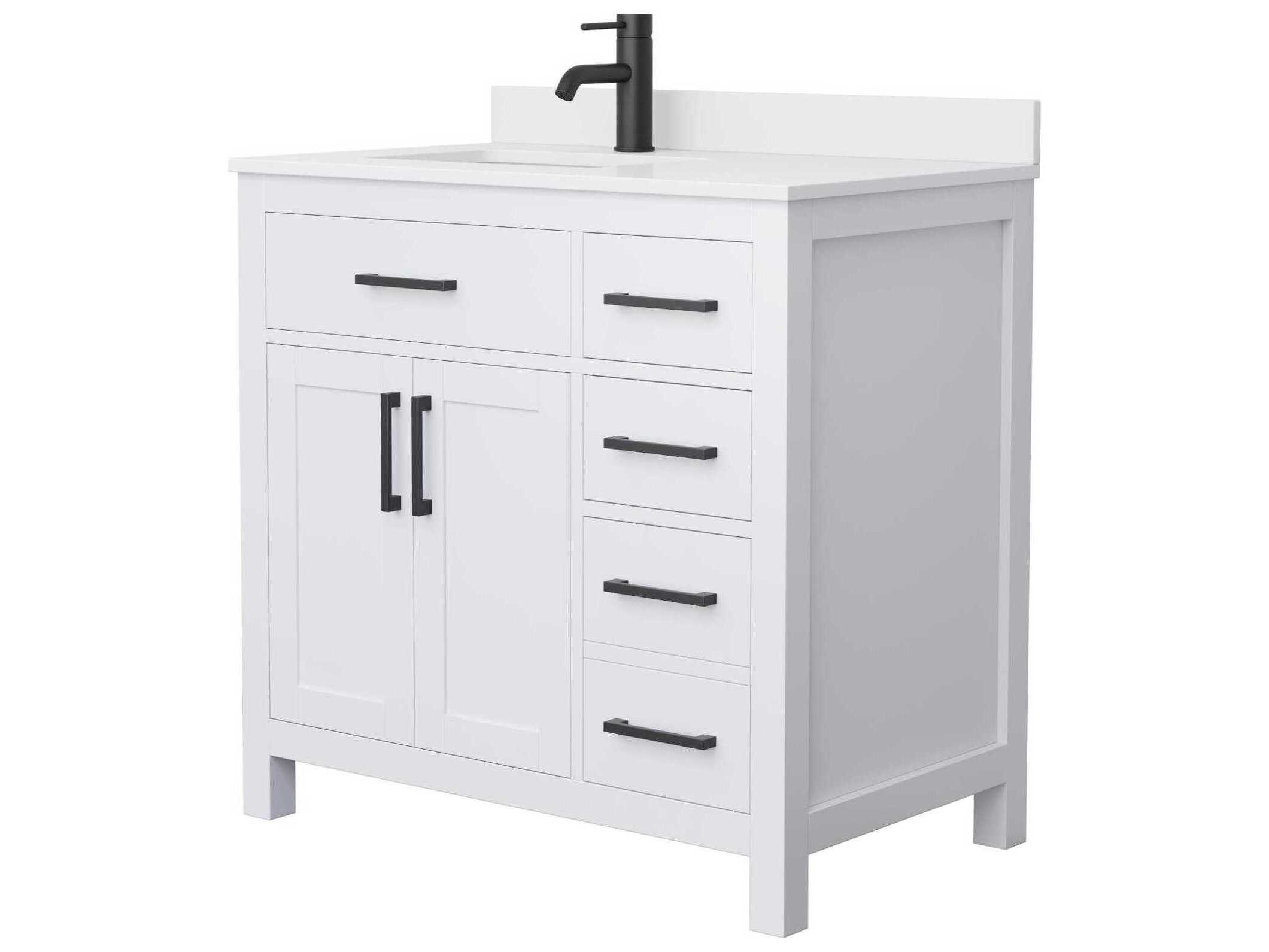 Wyndham Collection Beckett 36" White Vanity