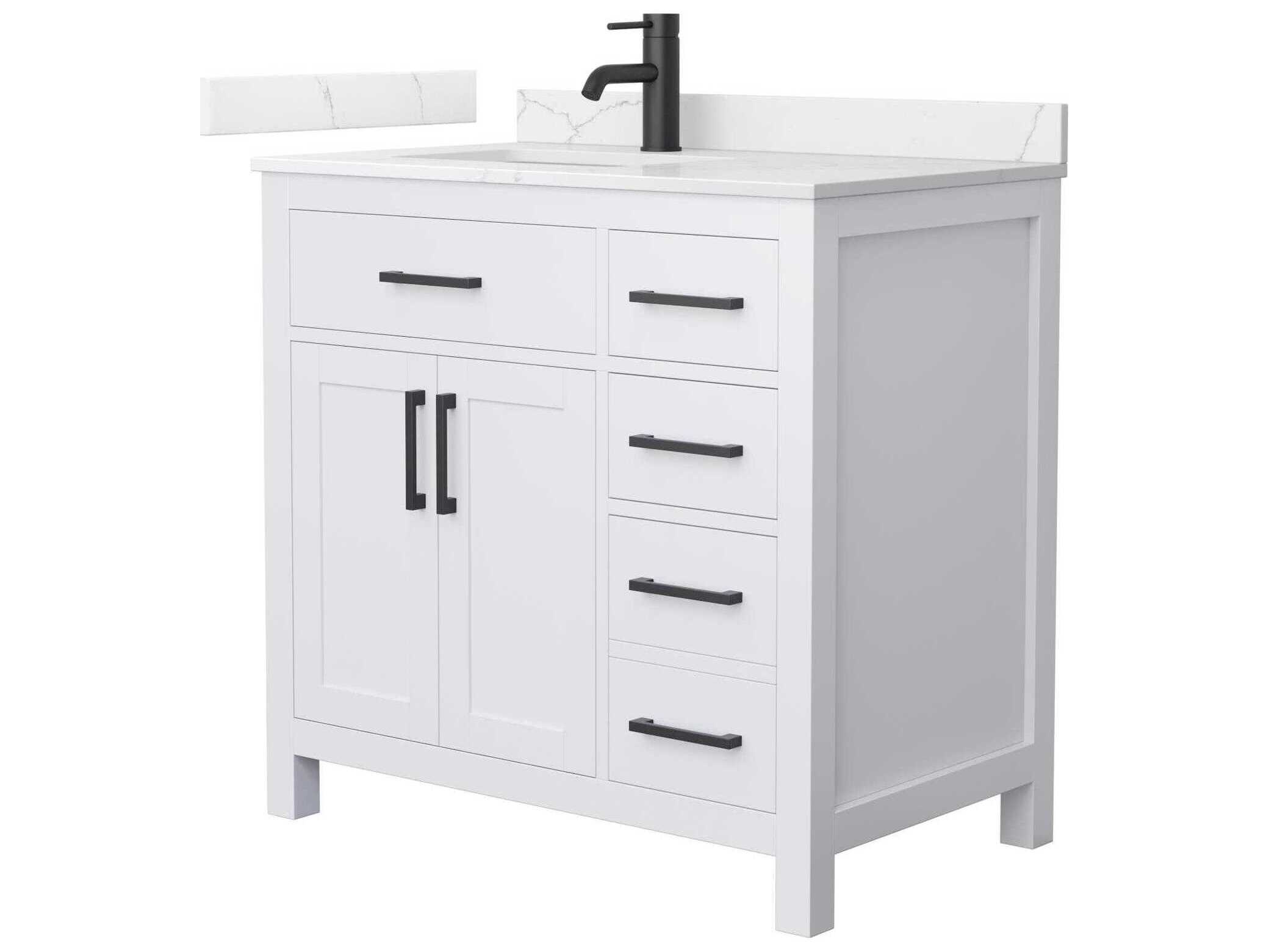 Wyndham Collection Beckett 36" White Vanity