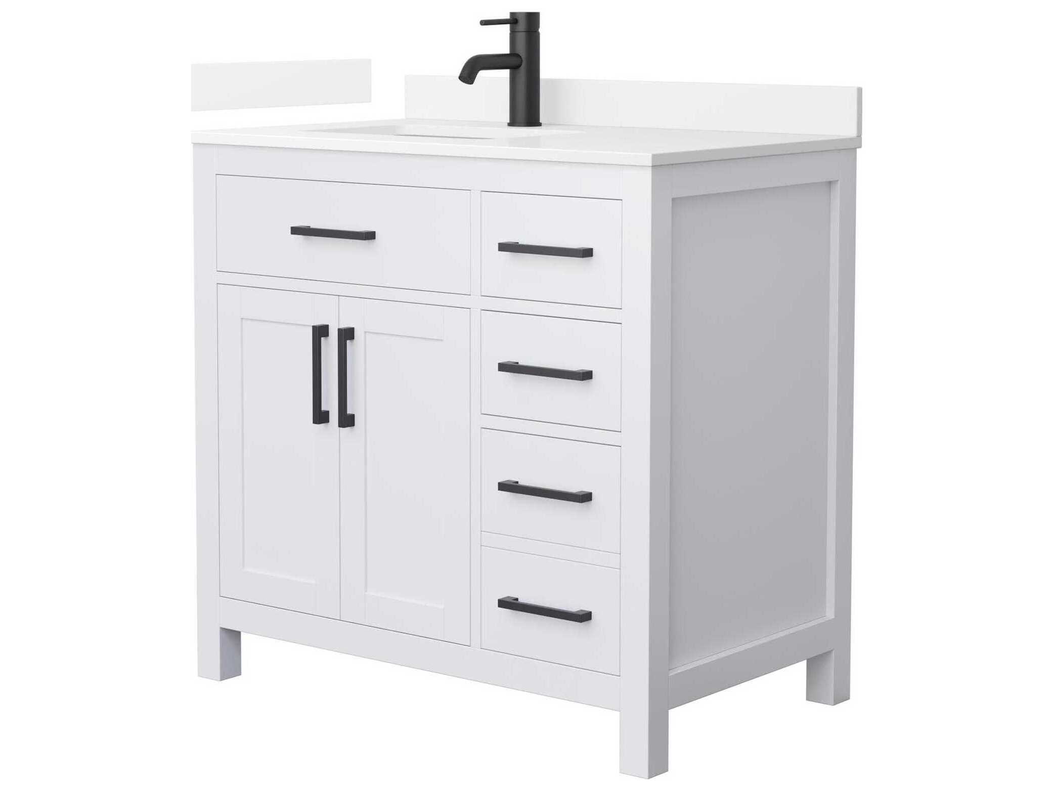 Wyndham Collection Beckett 36" White Vanity