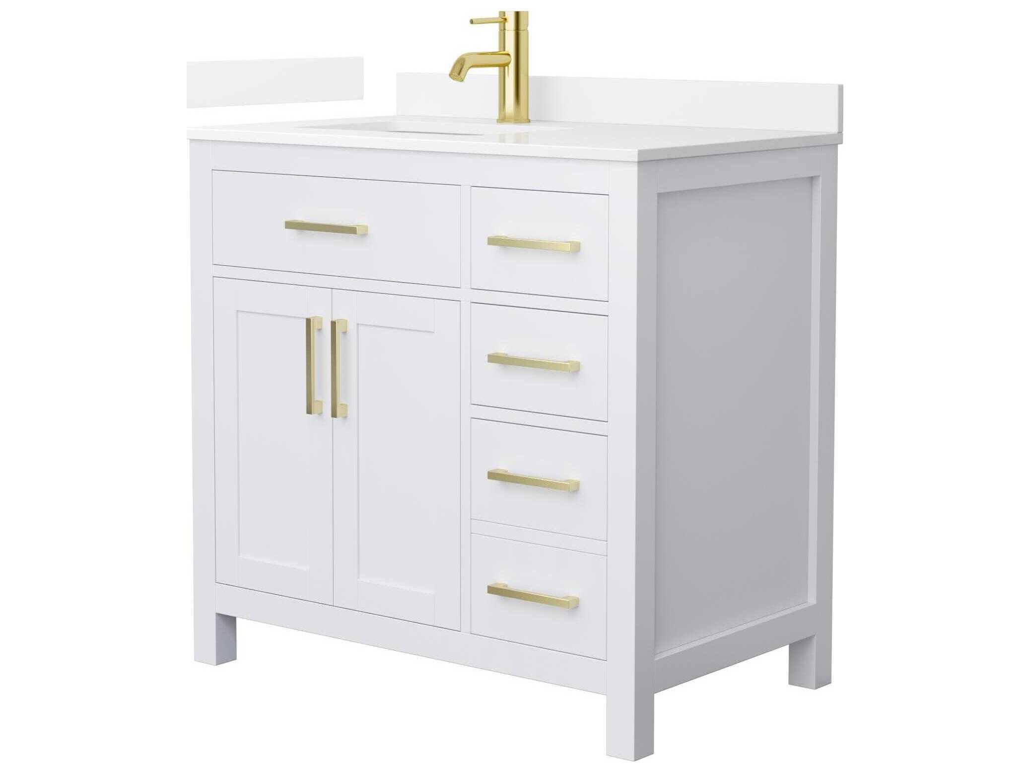 Wyndham Collection Beckett 36" White Vanity