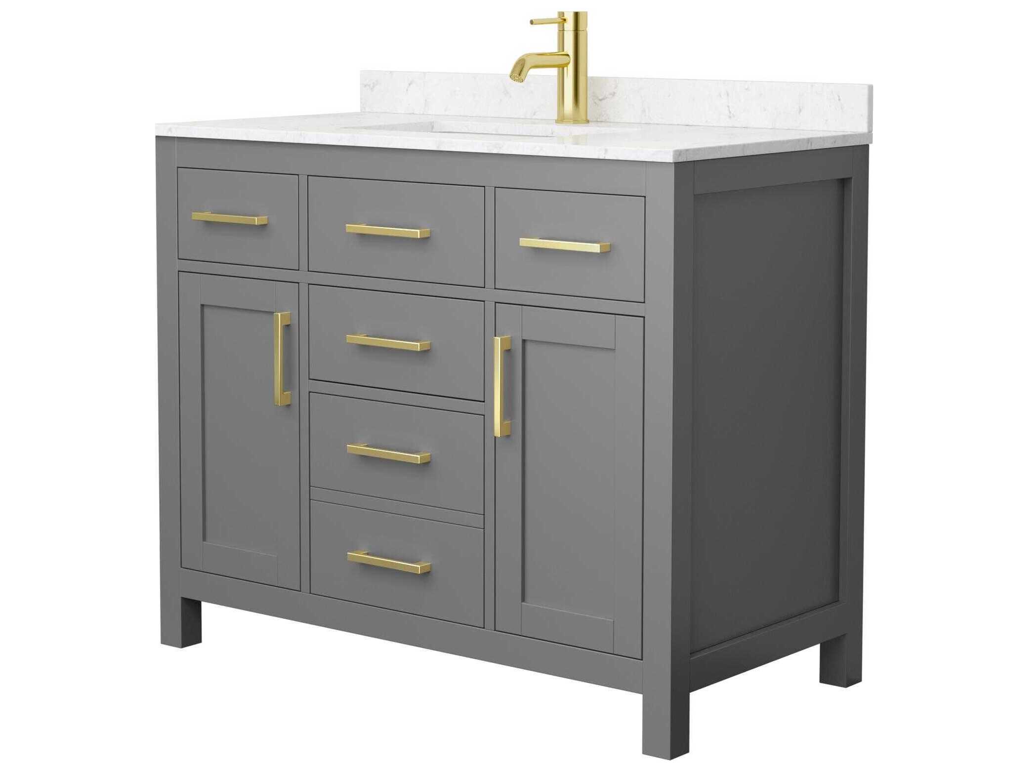 Wyndham Collection Beckett 42" Dark Gray Vanity