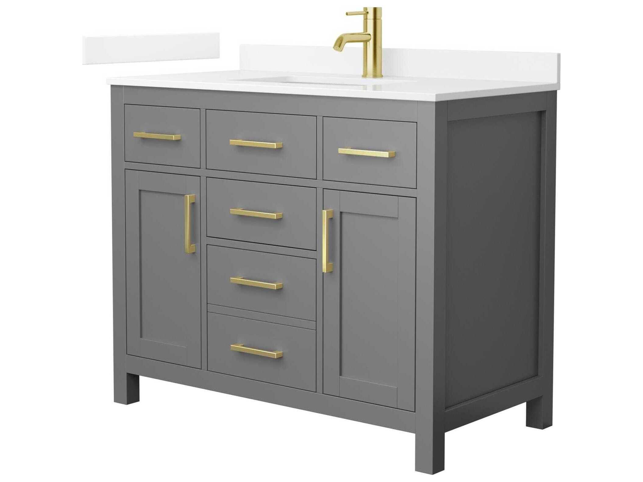 Wyndham Collection Beckett 42" Dark Gray Vanity