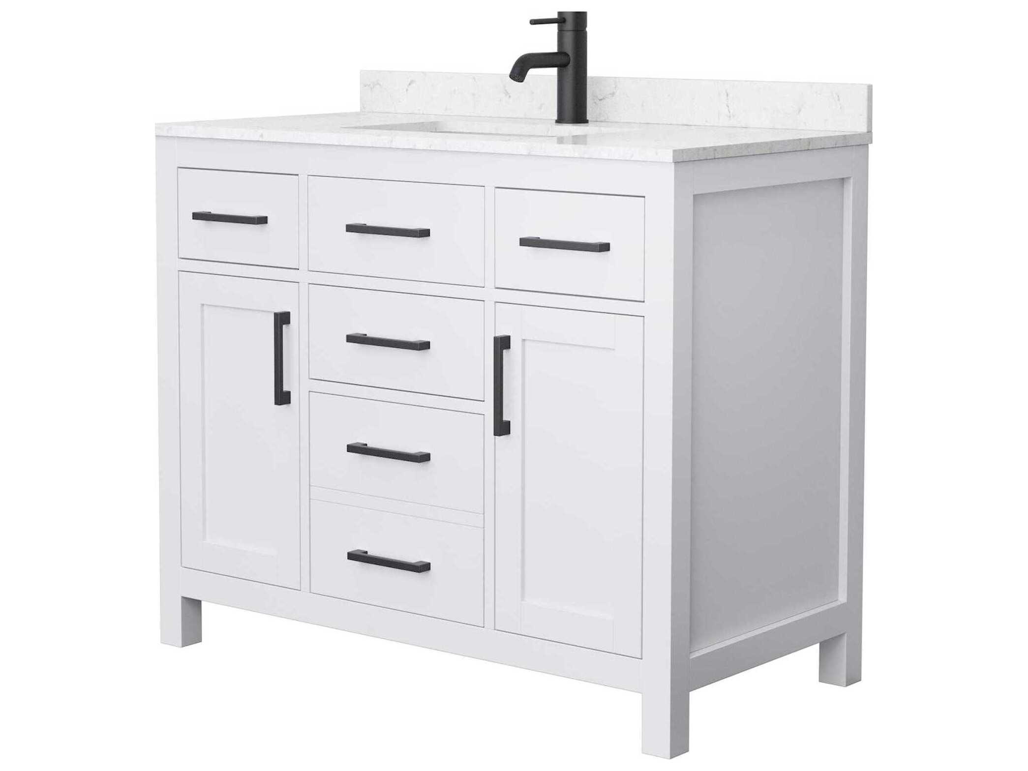 Wyndham Collection Beckett 42" White Vanity