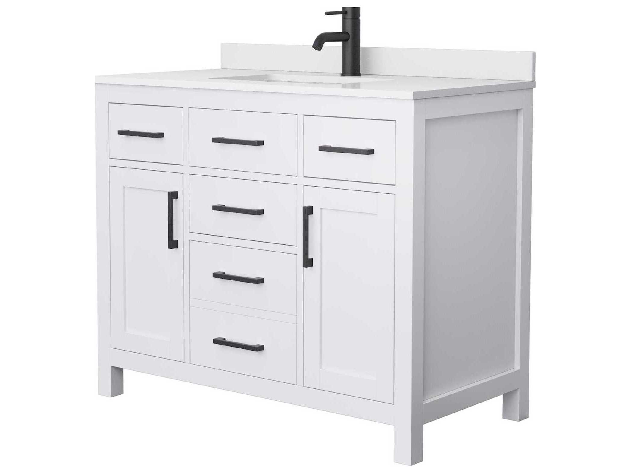 Wyndham Collection Beckett 42" White Vanity