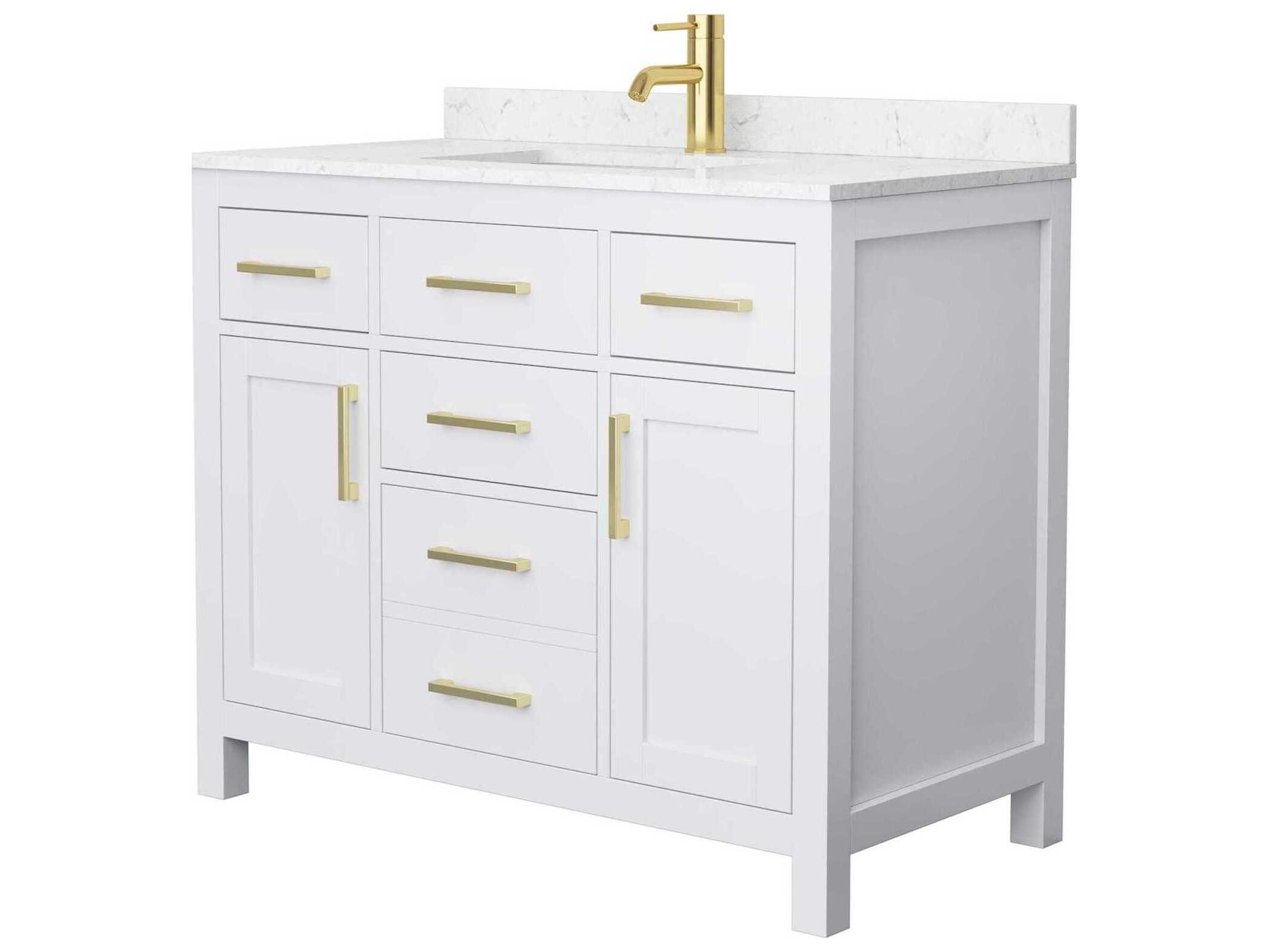 Wyndham Collection Beckett 42" White Vanity