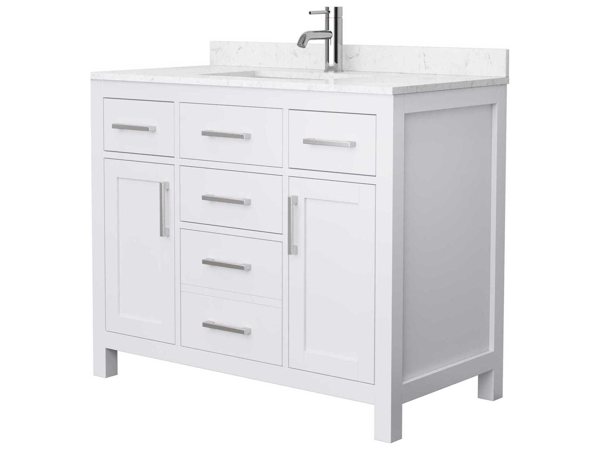 Wyndham Collection Beckett 42" White Vanity