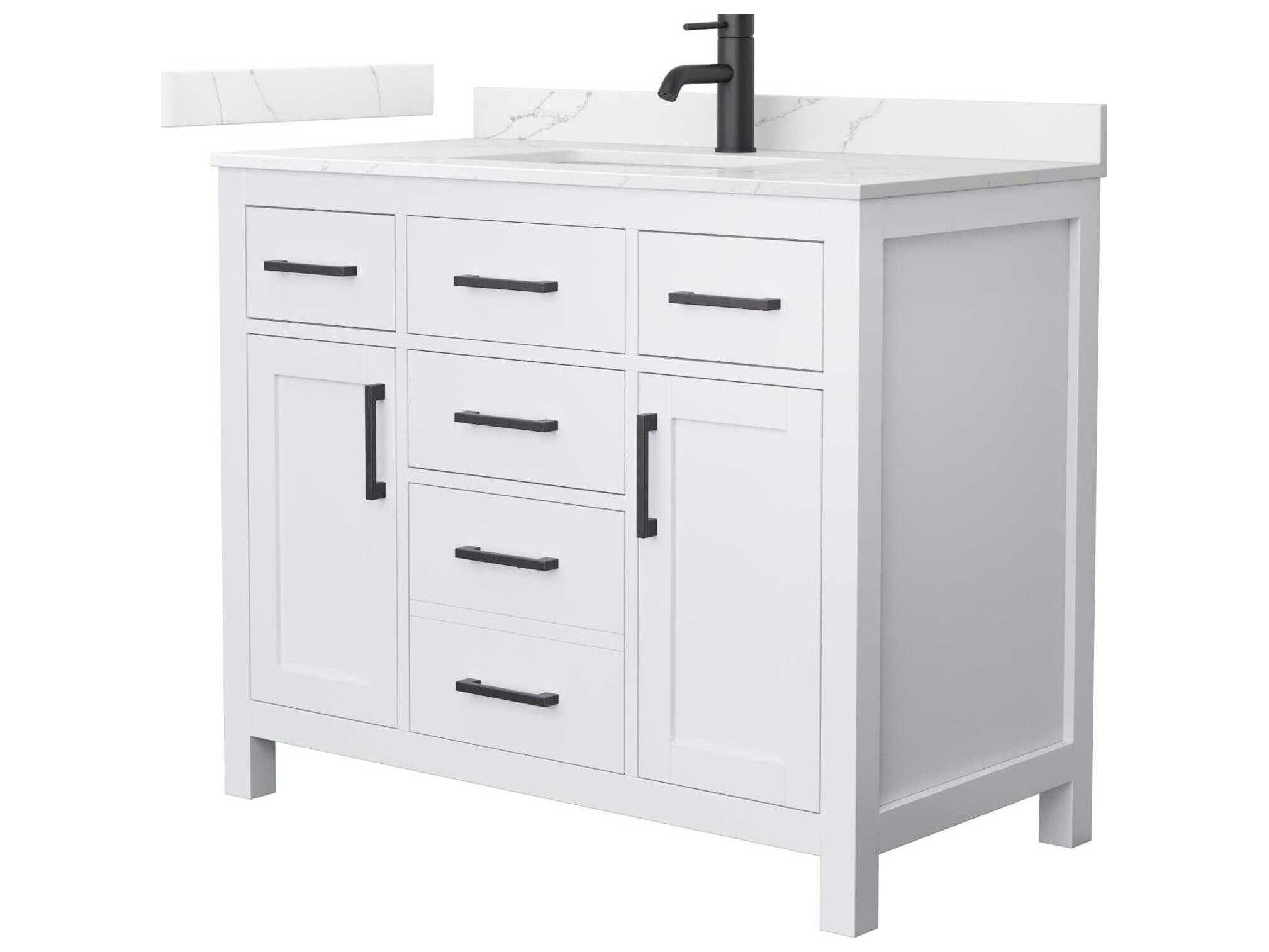 Wyndham Collection Beckett 42" White Vanity