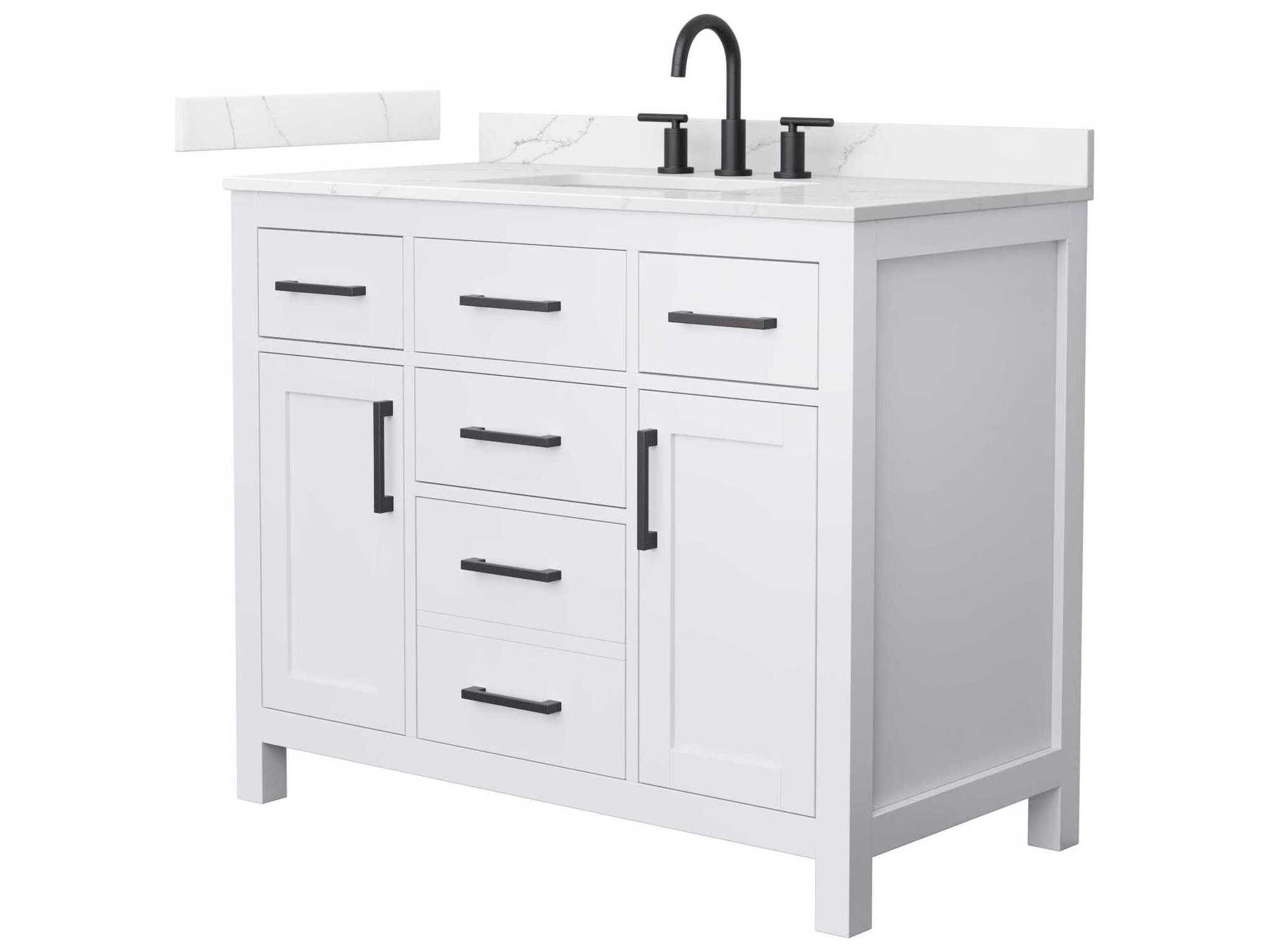 Wyndham Collection Beckett 42" White Vanity