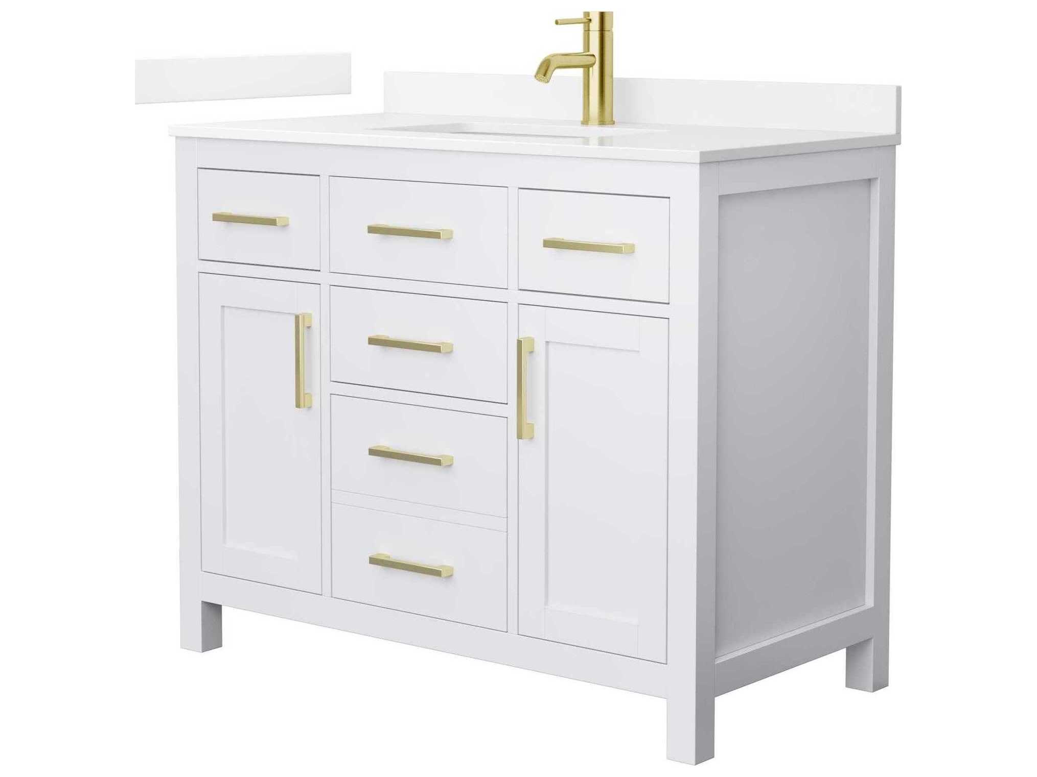 Wyndham Collection Beckett 42" White Vanity
