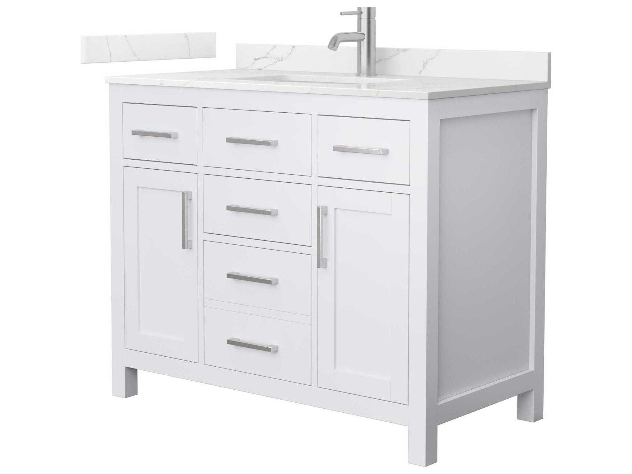 Wyndham Collection Beckett 42" White Vanity