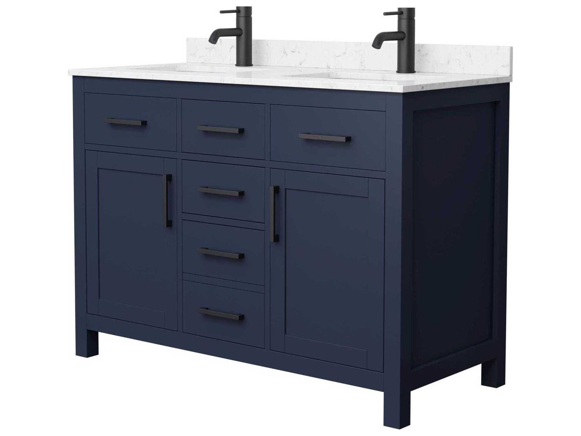 Wyndham Collection Beckett 48" Dark Blue Vanity