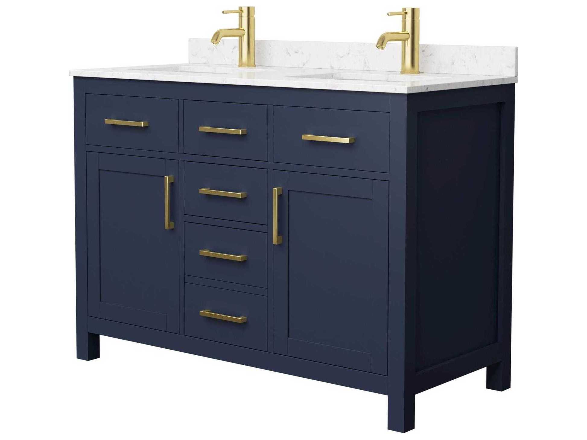Wyndham Collection Beckett 48" Dark Blue Vanity