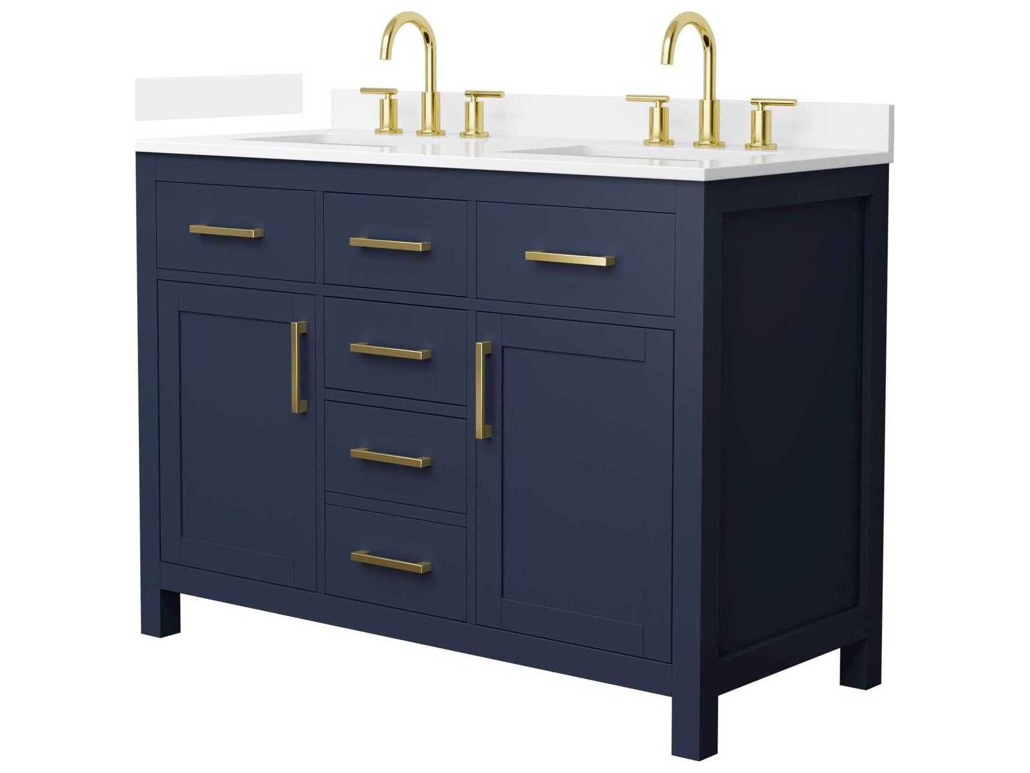 Wyndham Collection Beckett 48" Dark Blue Vanity
