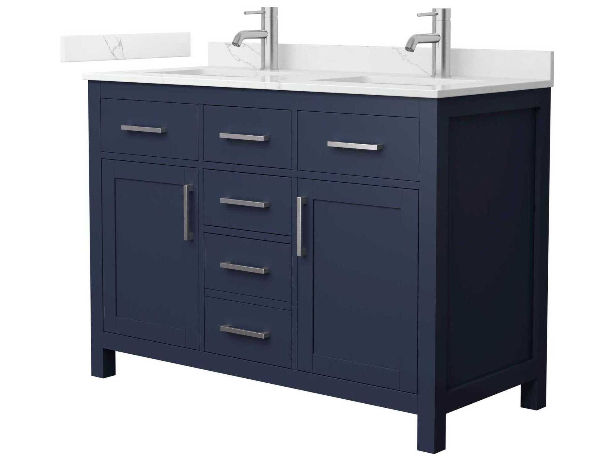 Wyndham Collection Beckett 48" Dark Blue Vanity