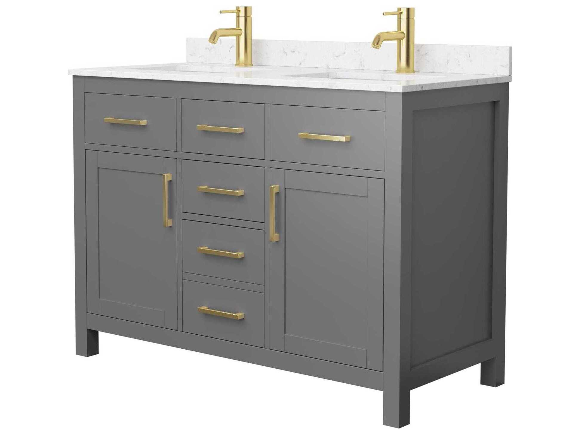 Wyndham Collection Beckett 48" Dark Gray Vanity