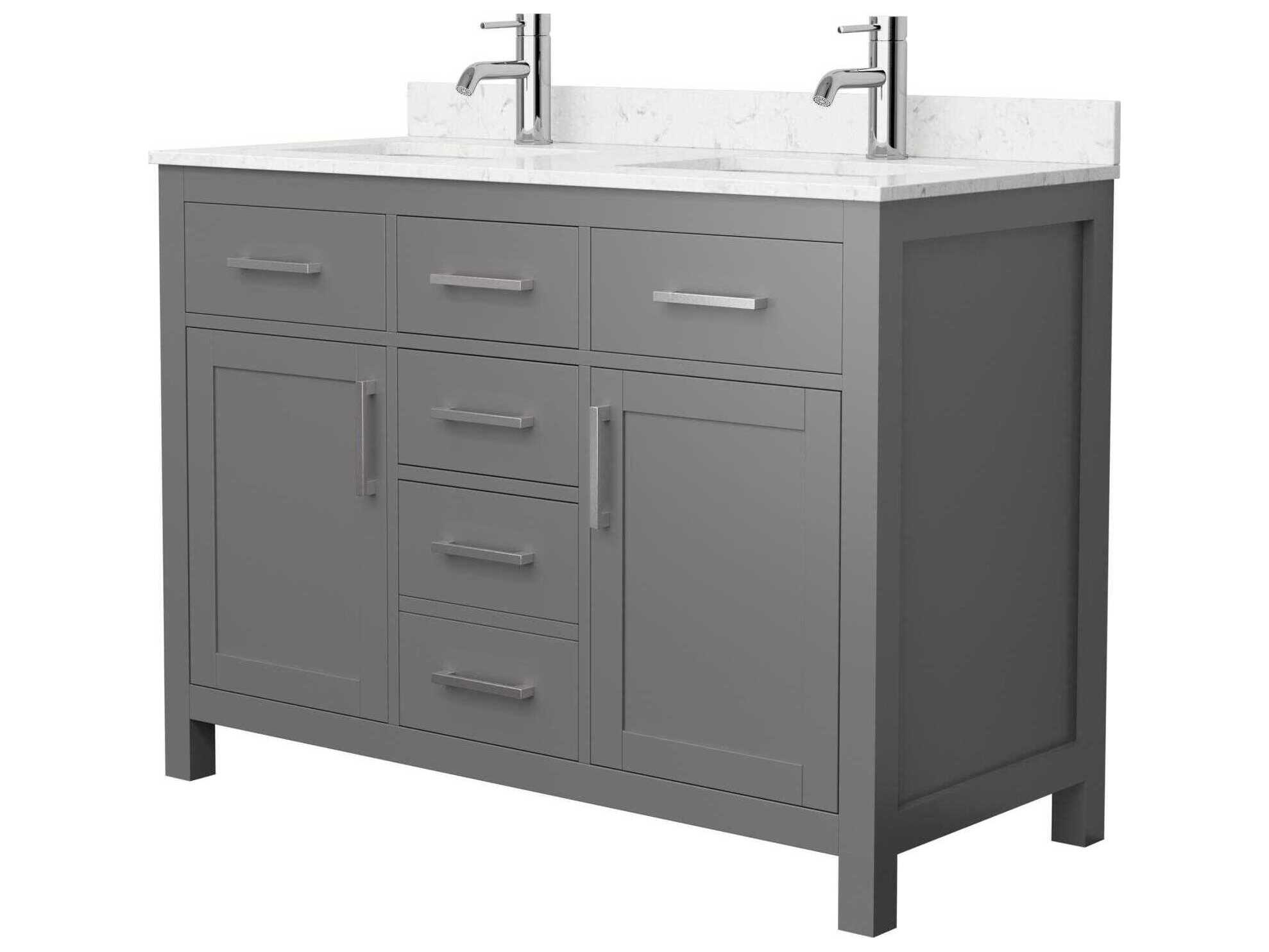 Wyndham Collection Beckett 48" Dark Gray Vanity