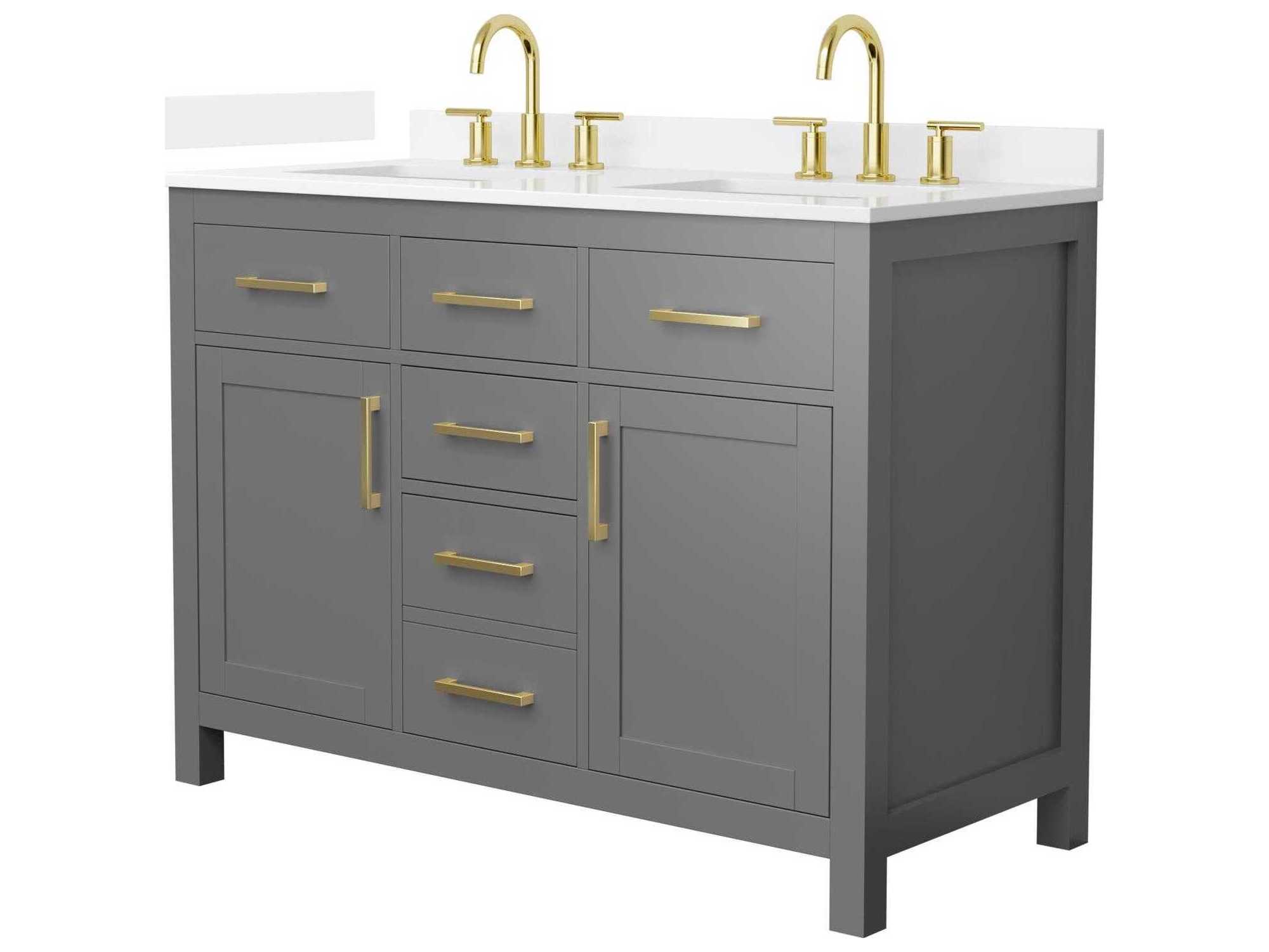 Wyndham Collection Beckett 48" Dark Gray Vanity
